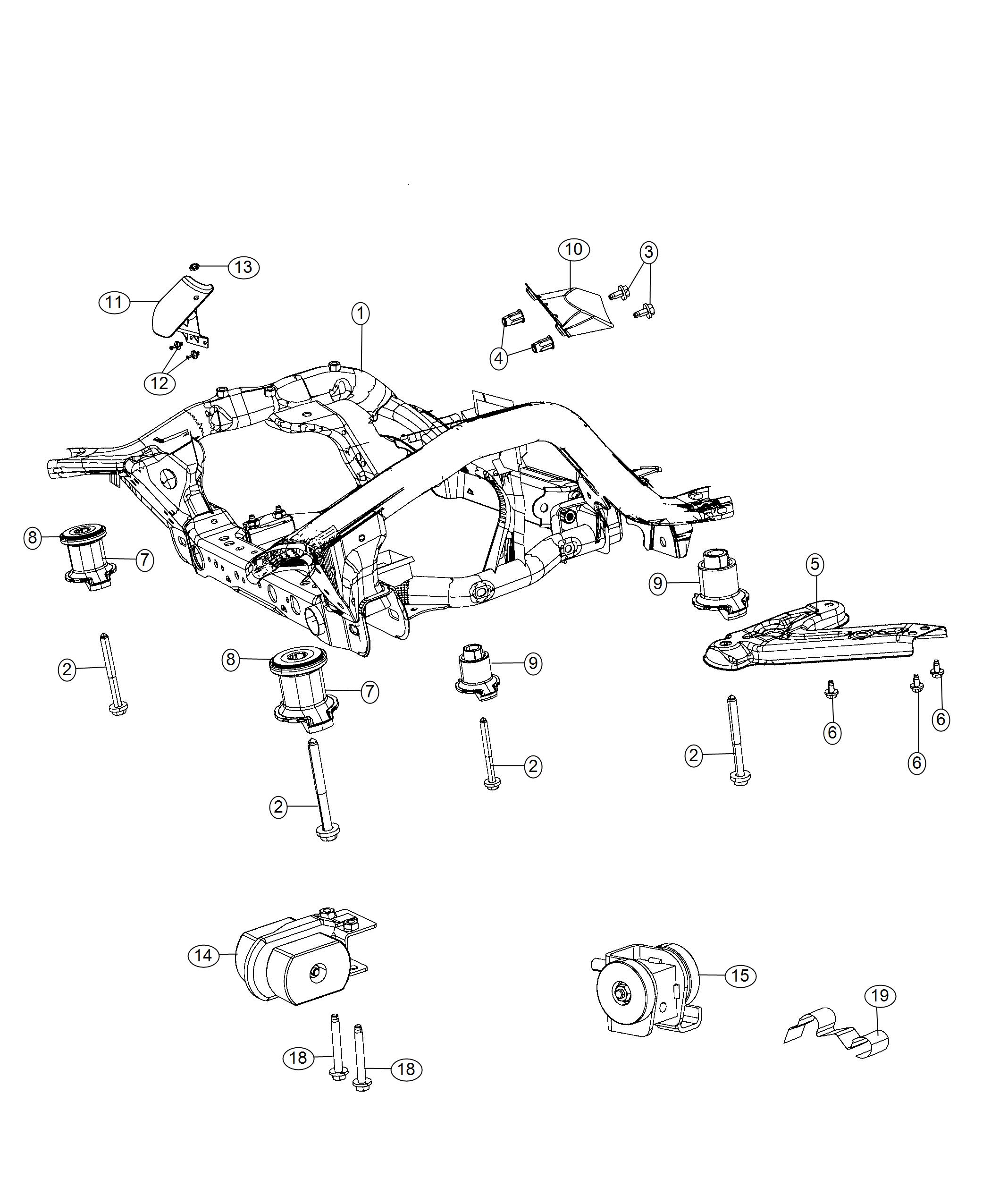 Diagram Cradle. for your 2019 Dodge Grand Caravan   
