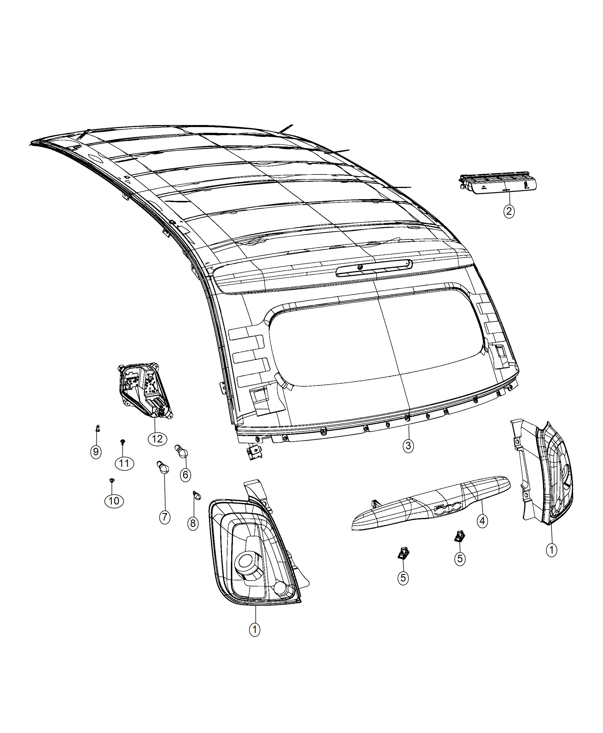 Rear, Lamps. Diagram