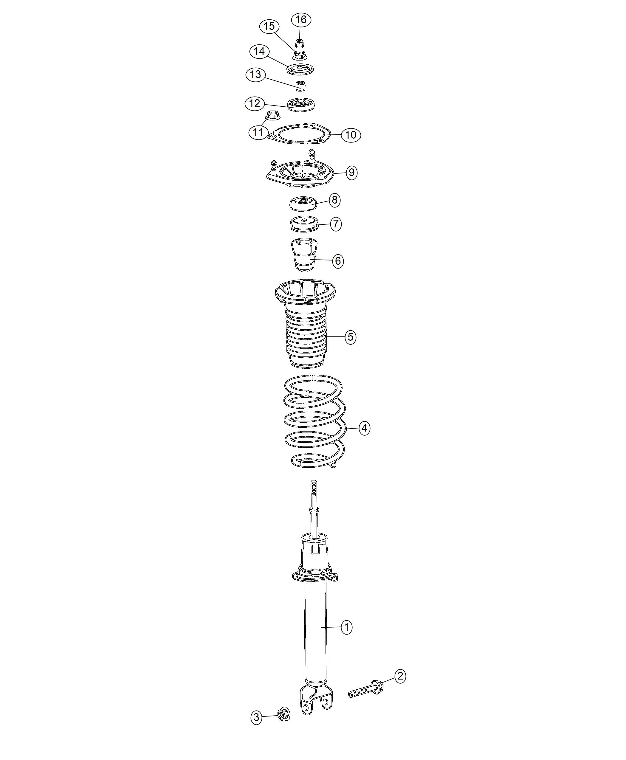 Front Suspension, Springs, Shocks. Diagram