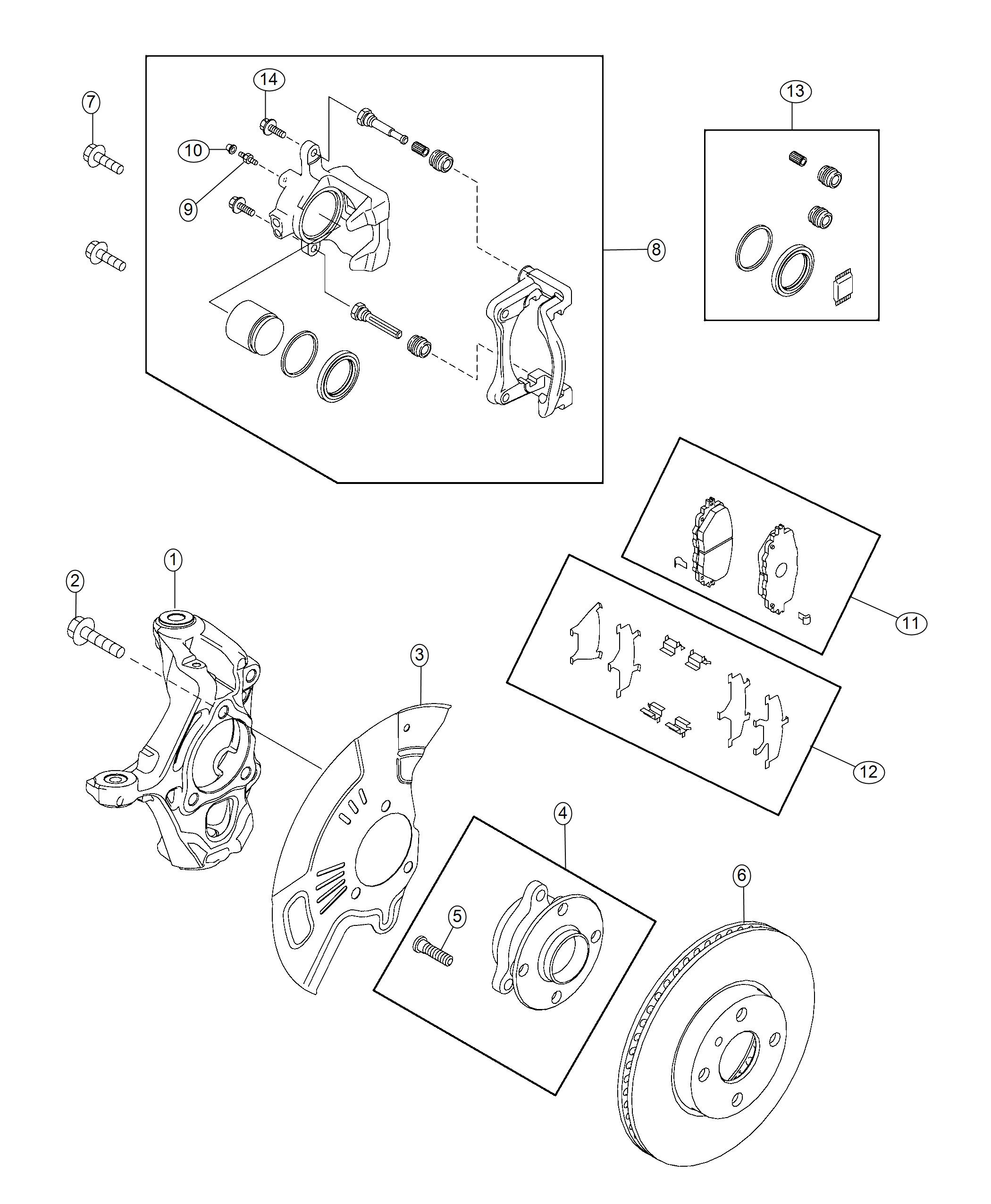 Brakes, Front. Diagram