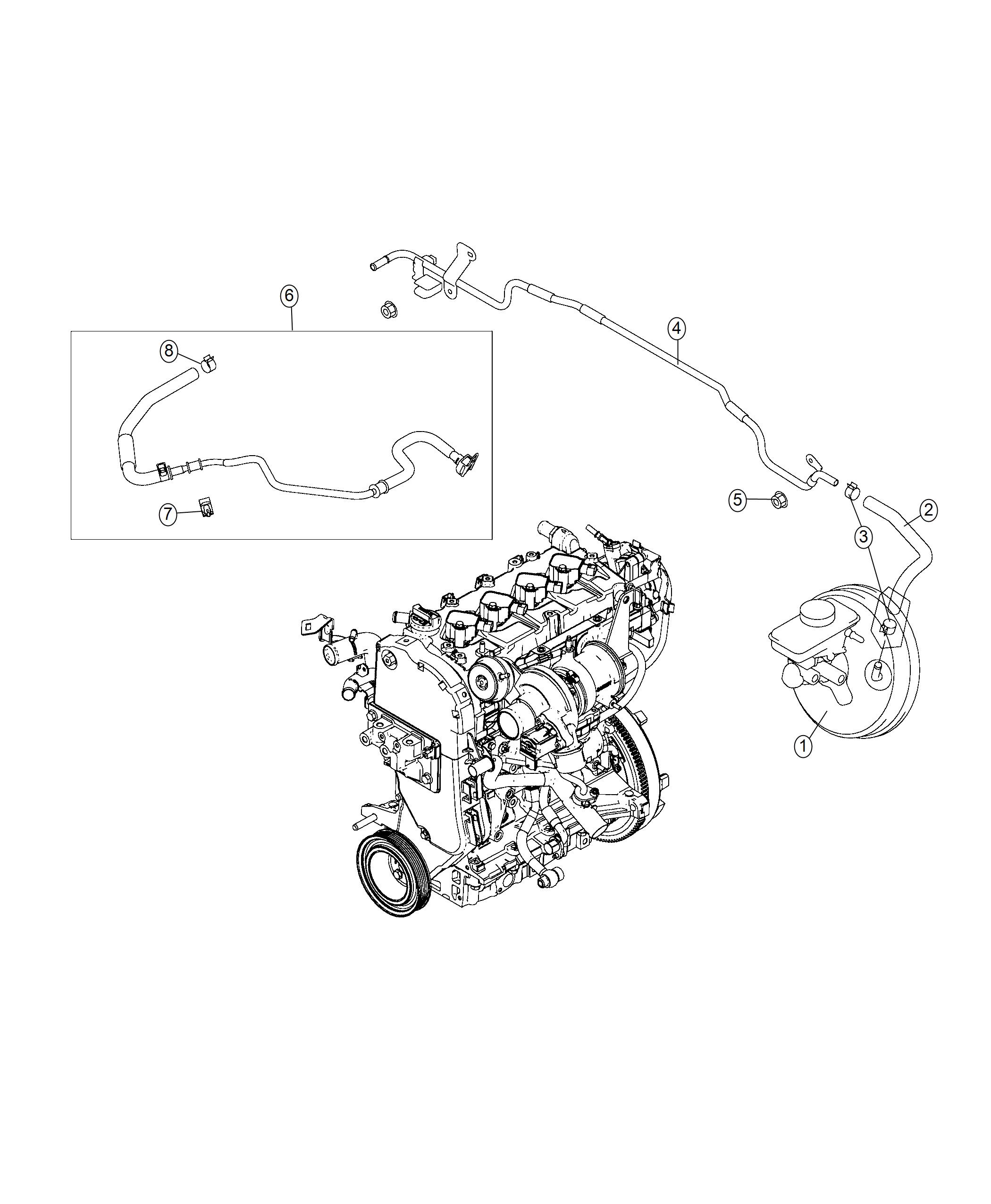 Diagram Hoses and Clips. for your Fiat 124 Spider  