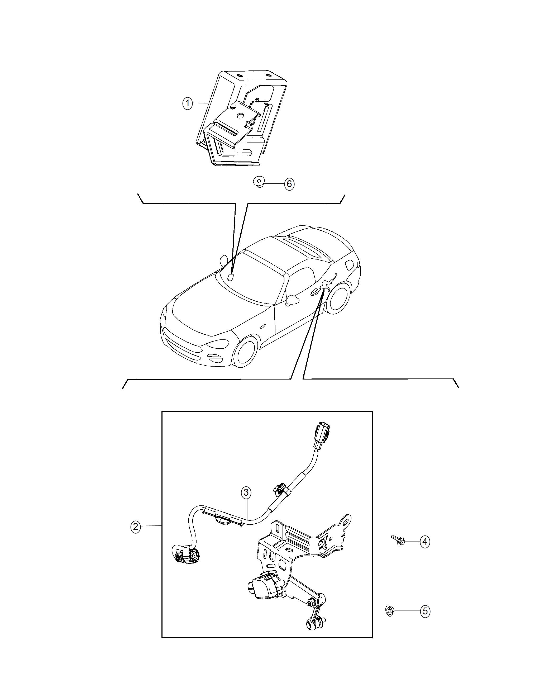 Diagram Module, Lighting Control. for your Fiat 124 Spider  