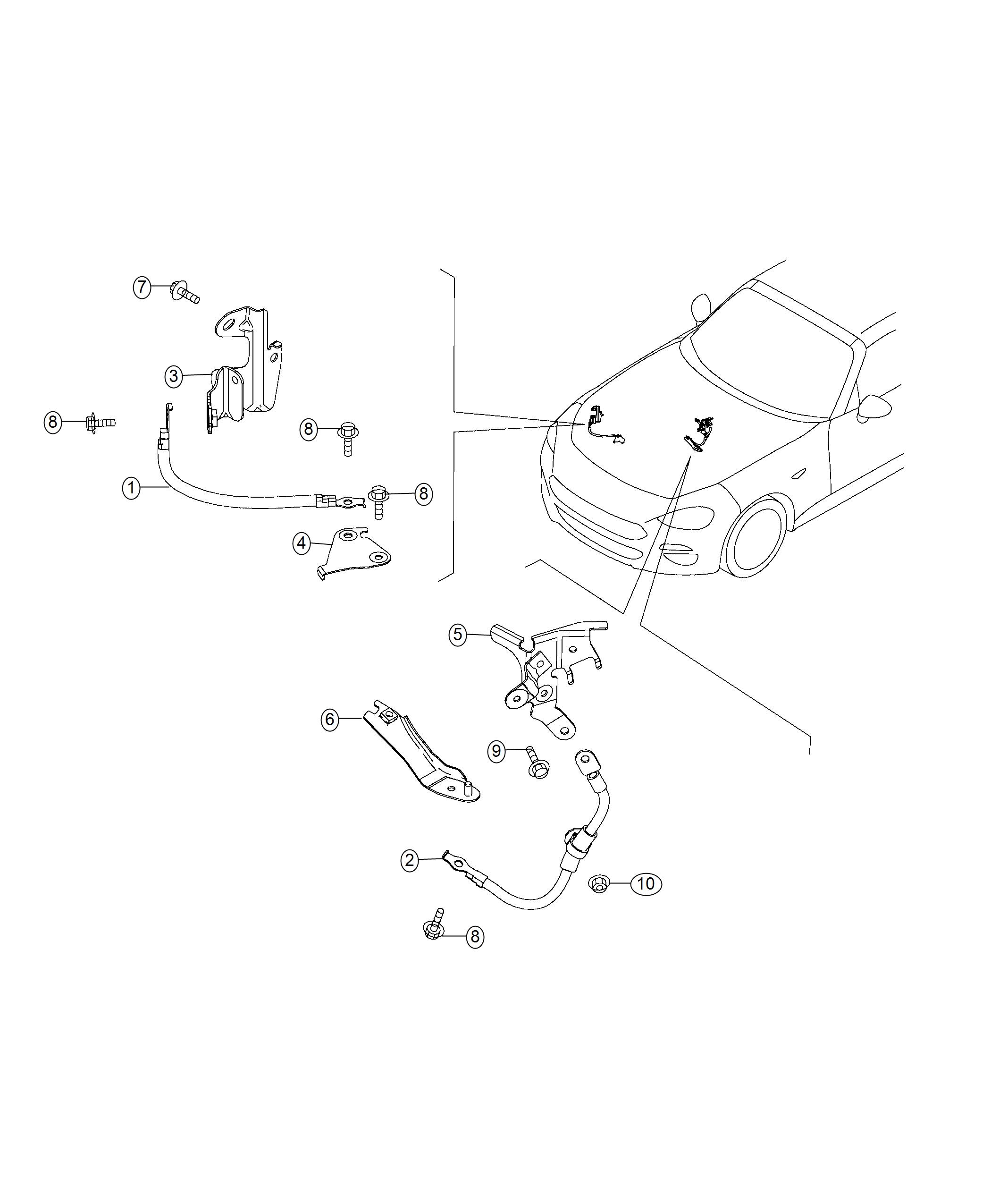 Diagram Straps, Ground. for your 2019 Fiat 124 Spider   