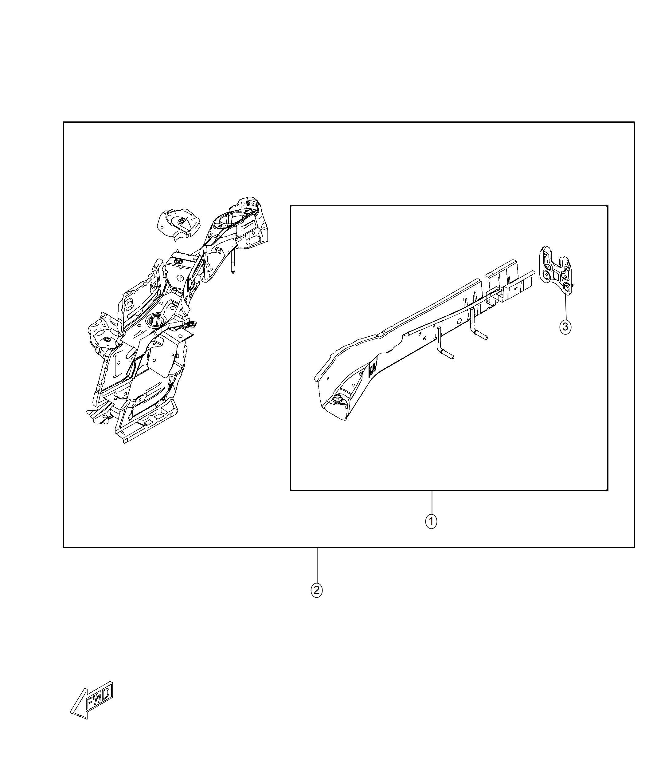 Diagram Frame, Rear Chassis. for your Fiat 124 Spider  