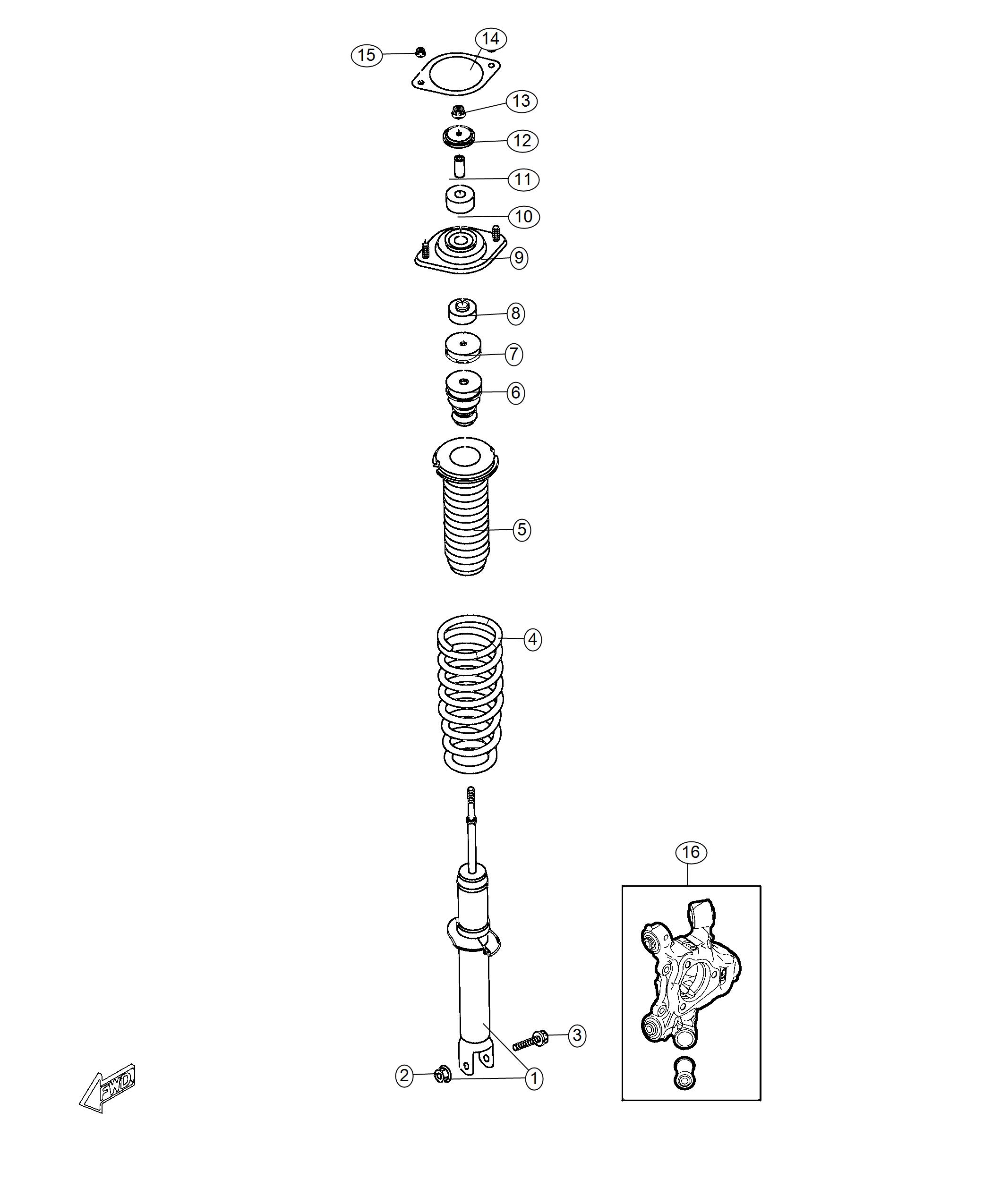 Diagram Suspension, Rear. for your 2003 Chrysler 300  M 