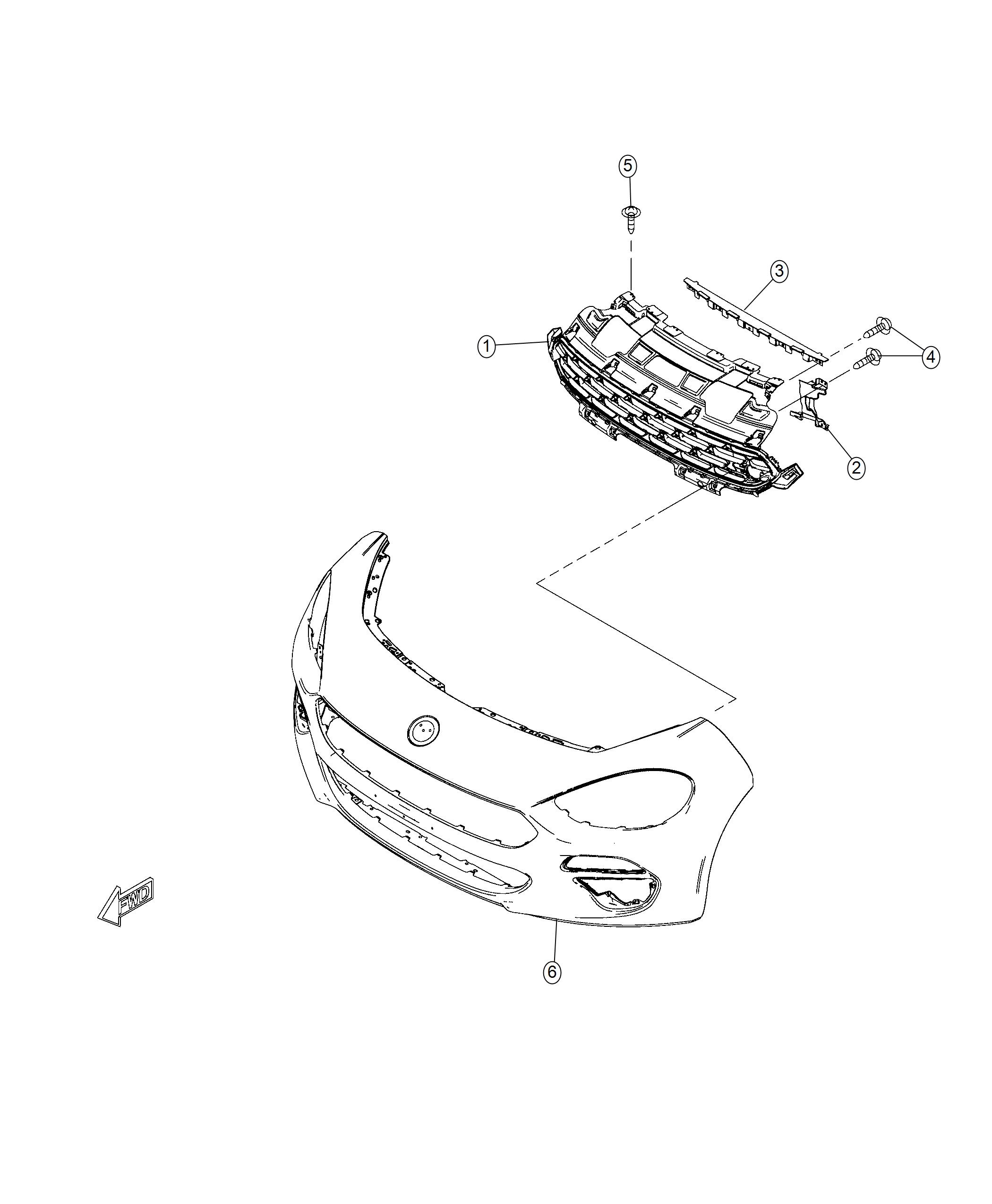 Diagram Grilles And Related Items. for your 2019 Fiat 124 Spider   