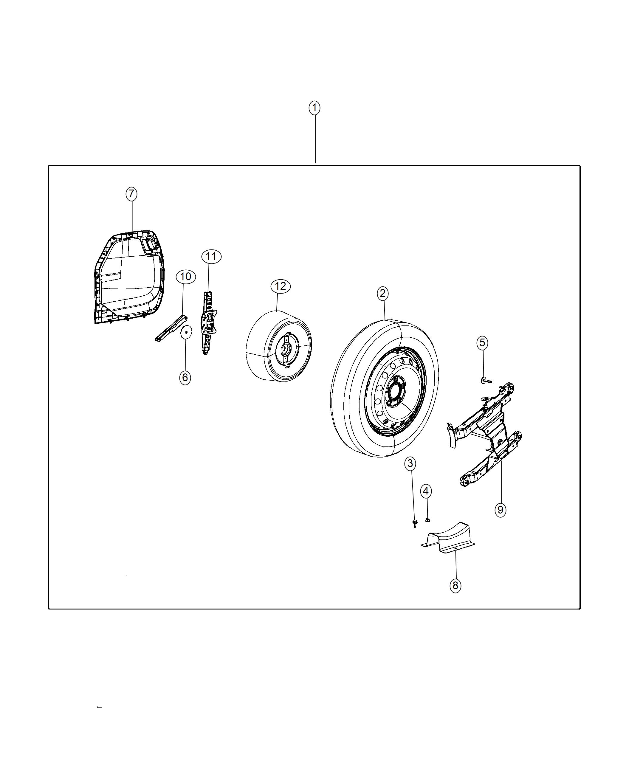 Diagram Emergency Kit, Tire Repair. for your Chrysler Pacifica  