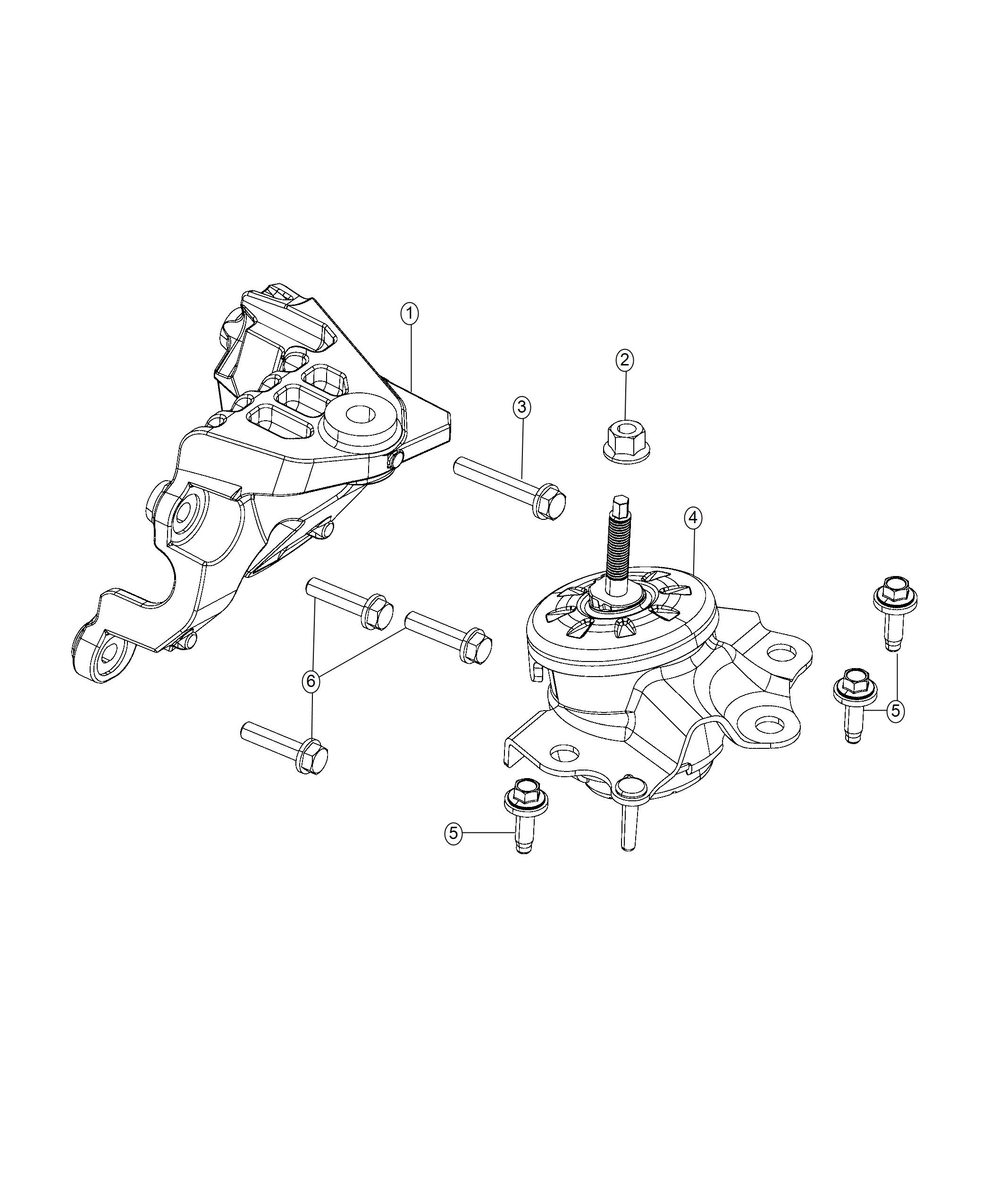 Diagram Engine Mounting Left Side 2.0L Direct Injected Turbo. for your 1999 Chrysler 300  M 