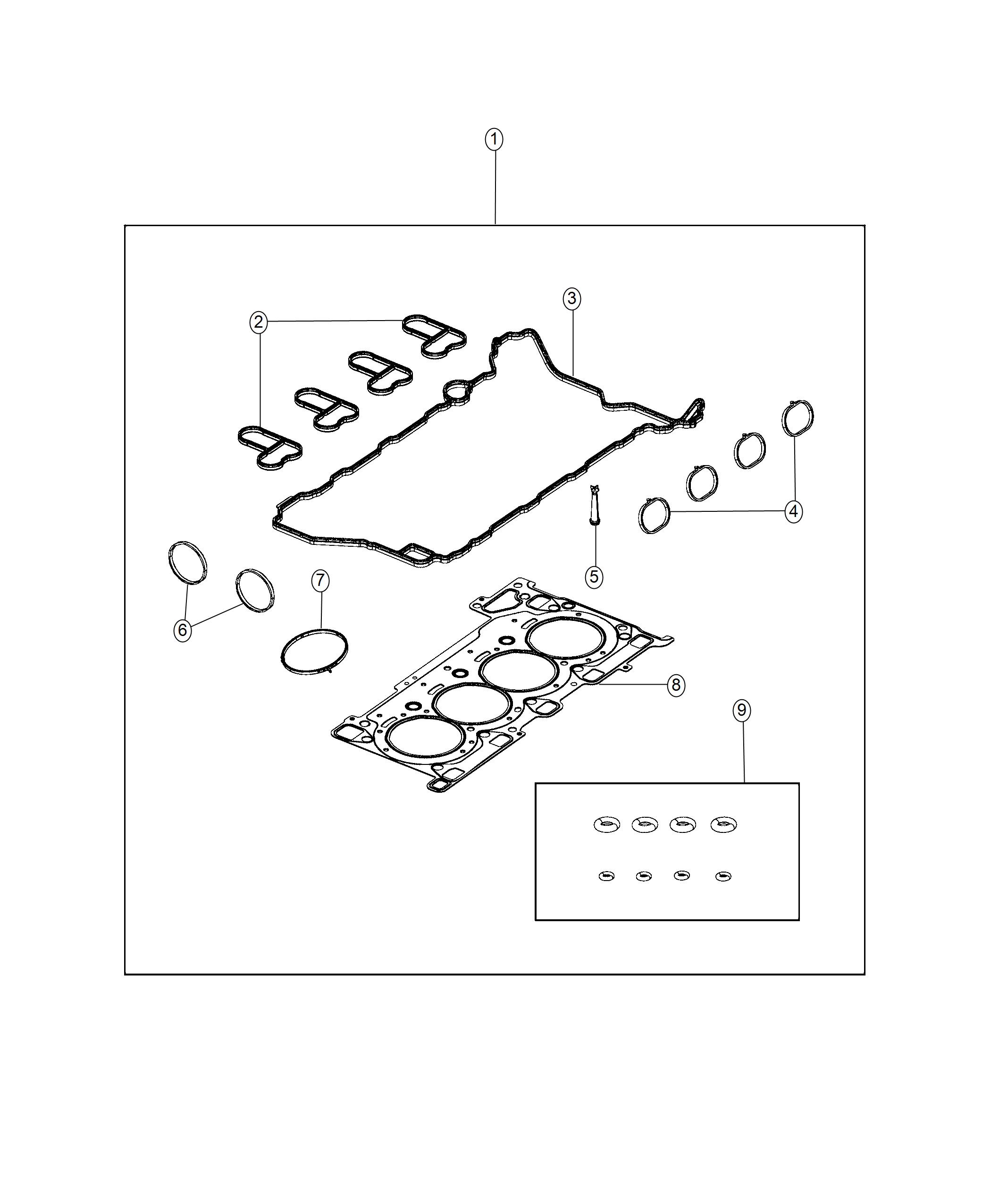 Diagram Engine Gasket/Install Kits 2.0L Direct Injected Turbo. for your 2001 Chrysler 300  M 