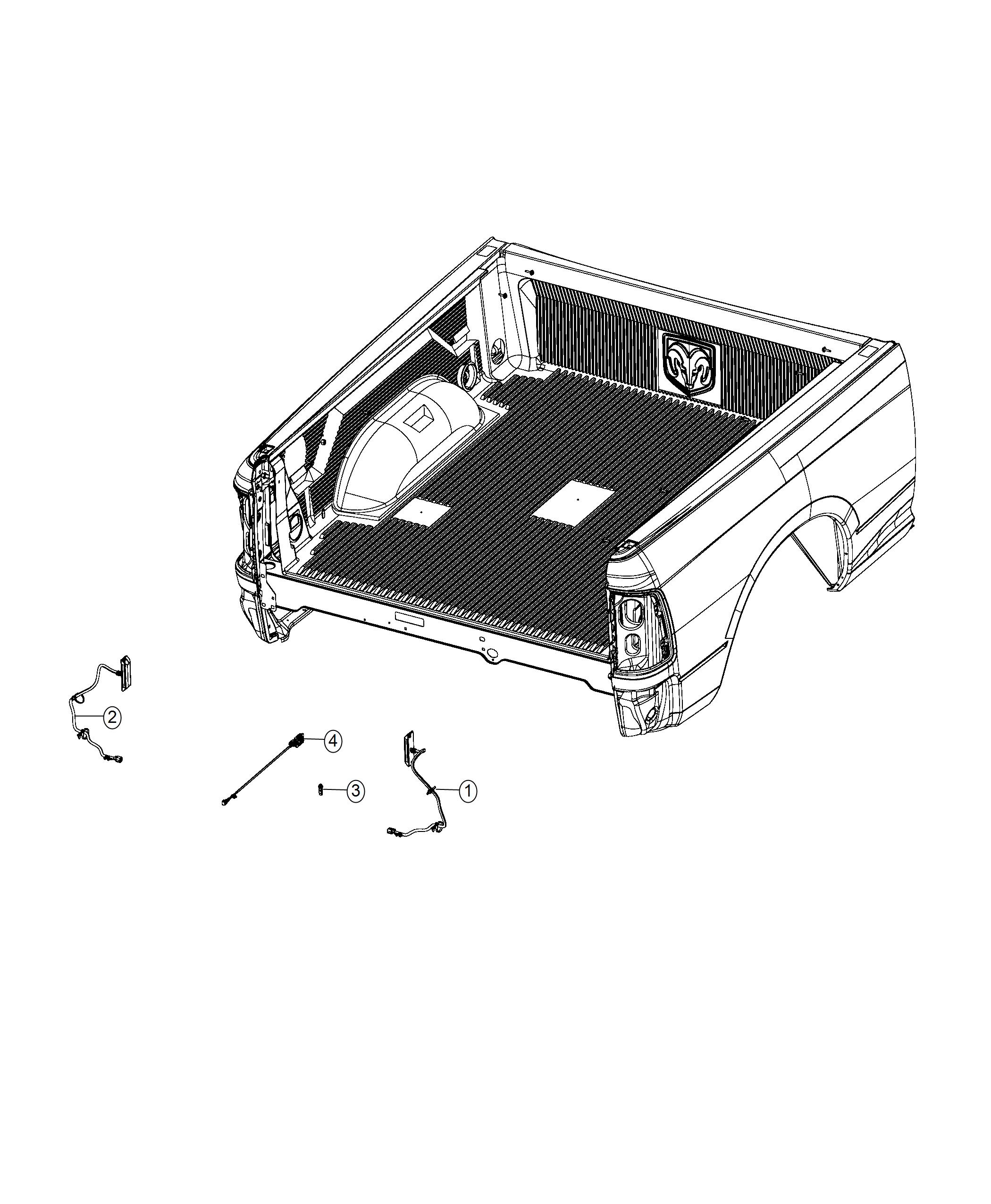 Diagram Lamps, Cargo Bed. for your 2023 Ram 2500 6.7L Turbo I6 Diesel 4WD Limited Longhorn Crew Cab 