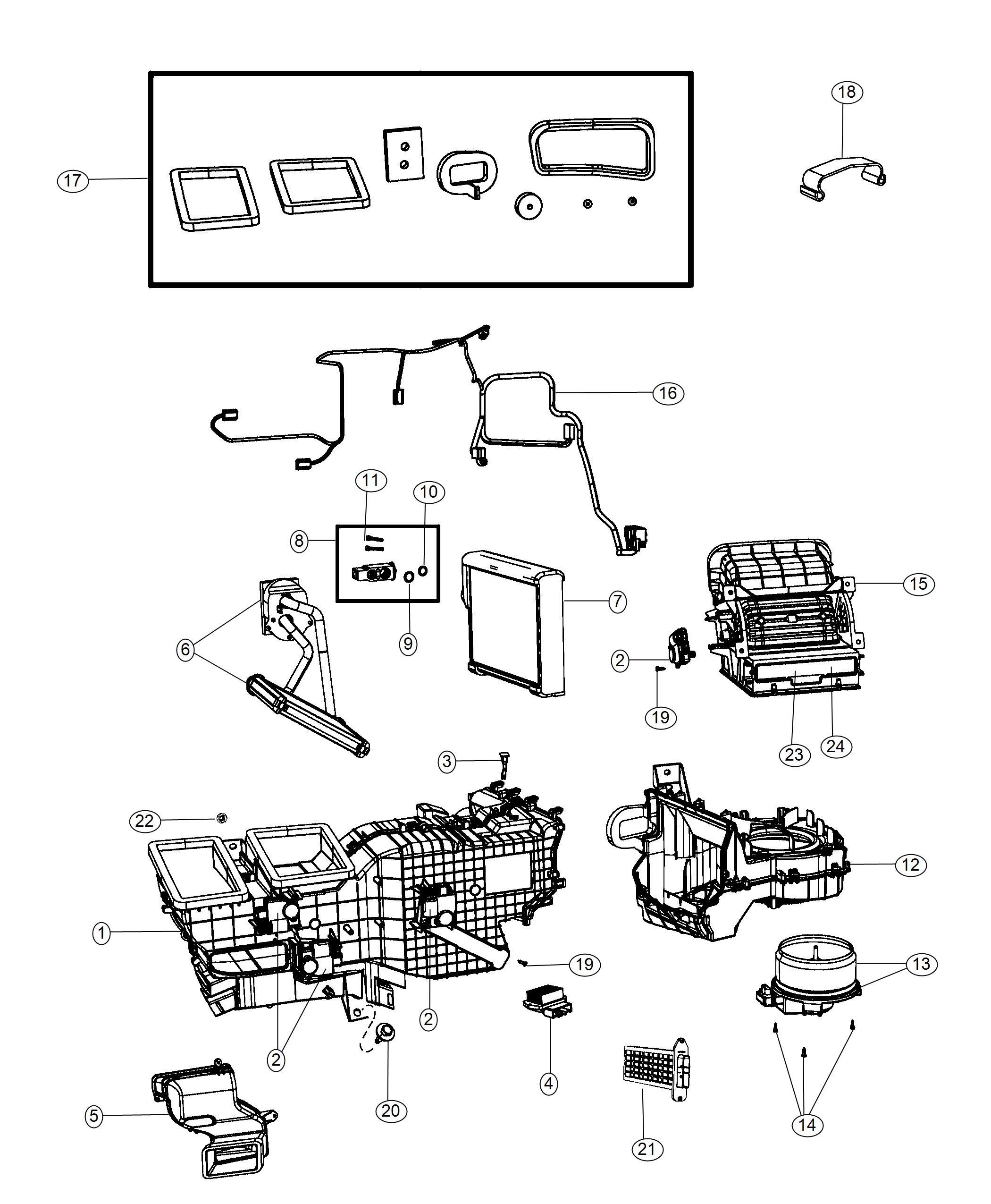 Diagram A/C and Heater Unit Auto Temperature Control. for your 2002 Chrysler 300  M 