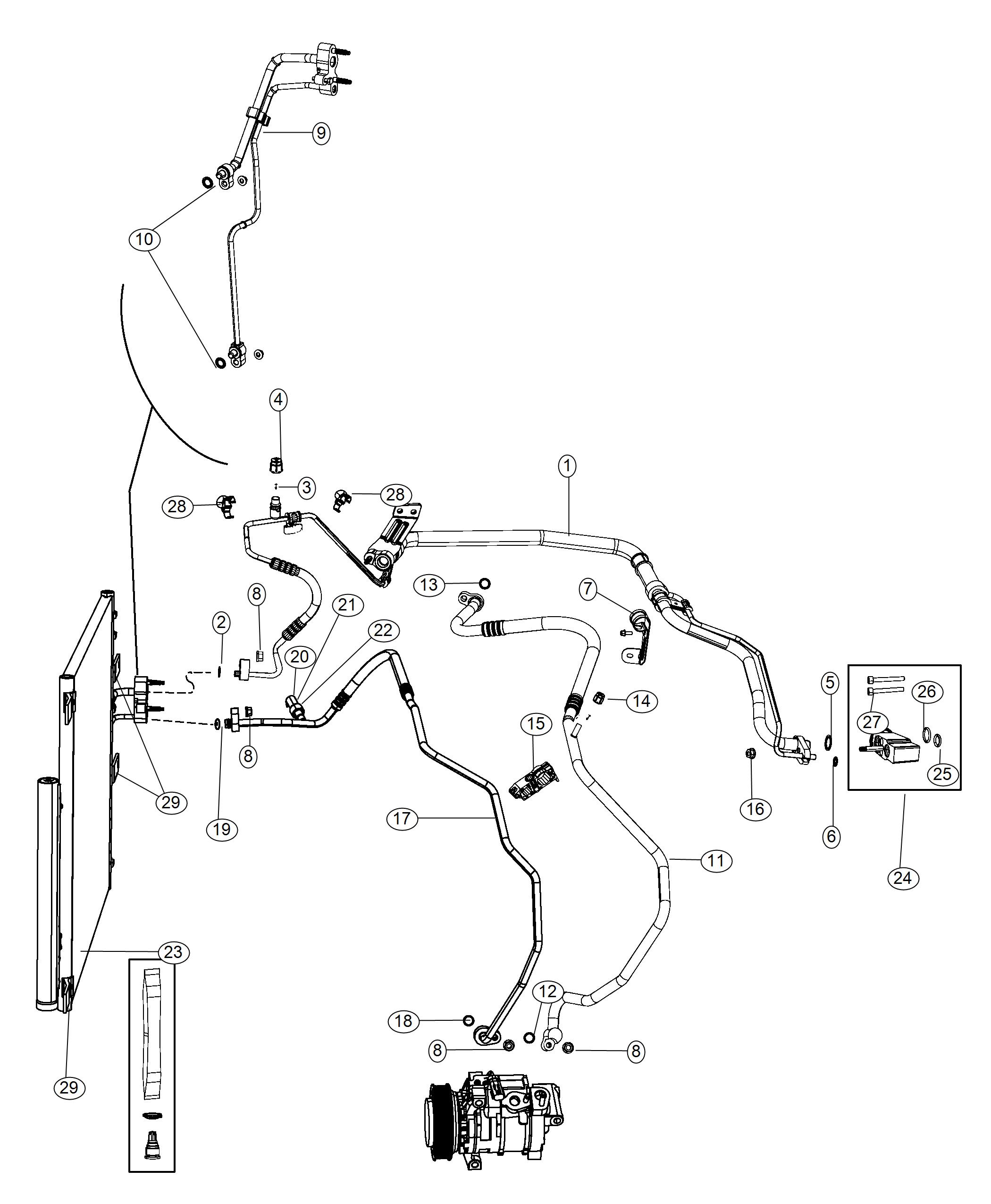 Diagram A/C Plumbing. for your Chrysler 300  