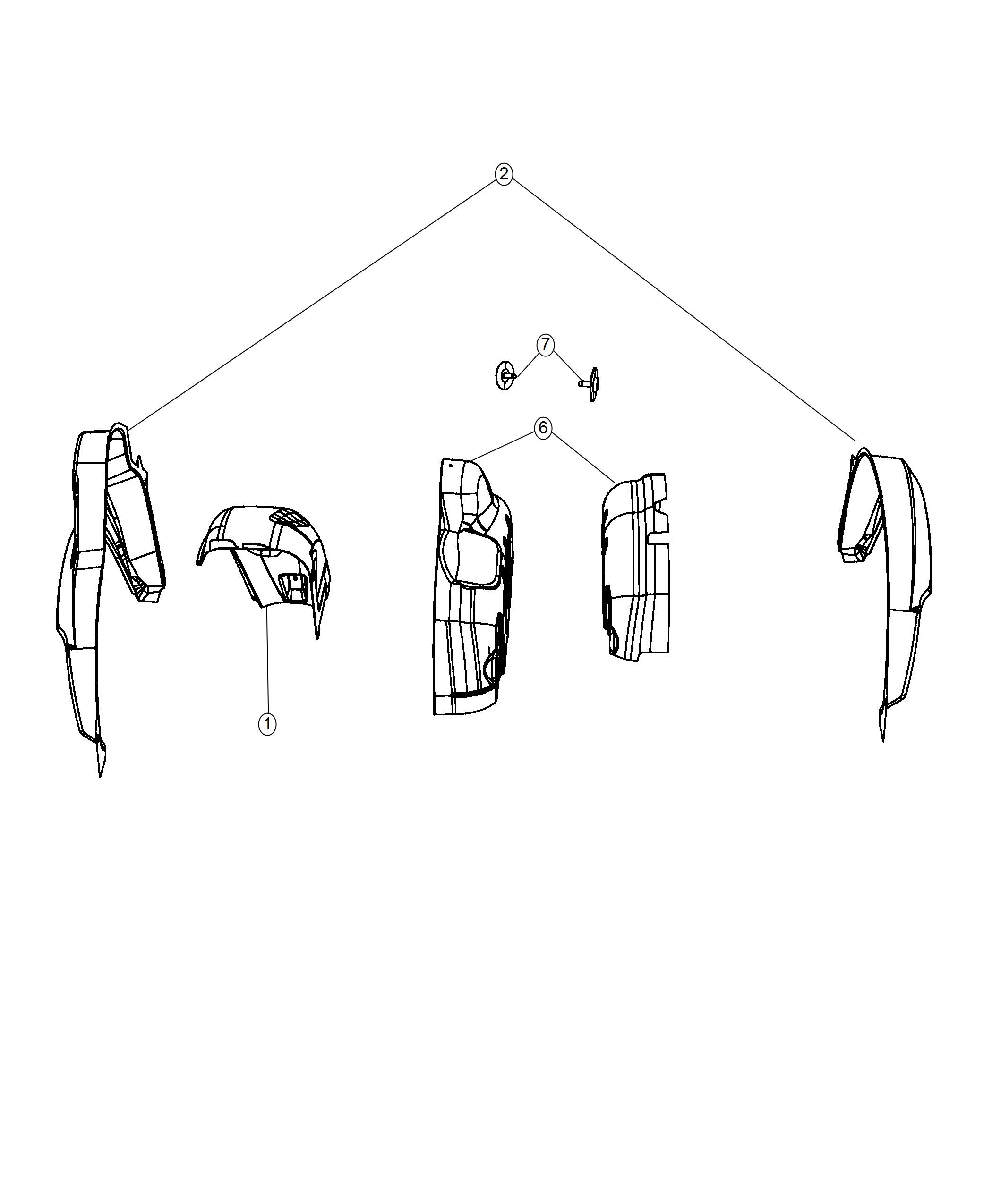 Rear Wheelhouse Shields. Diagram