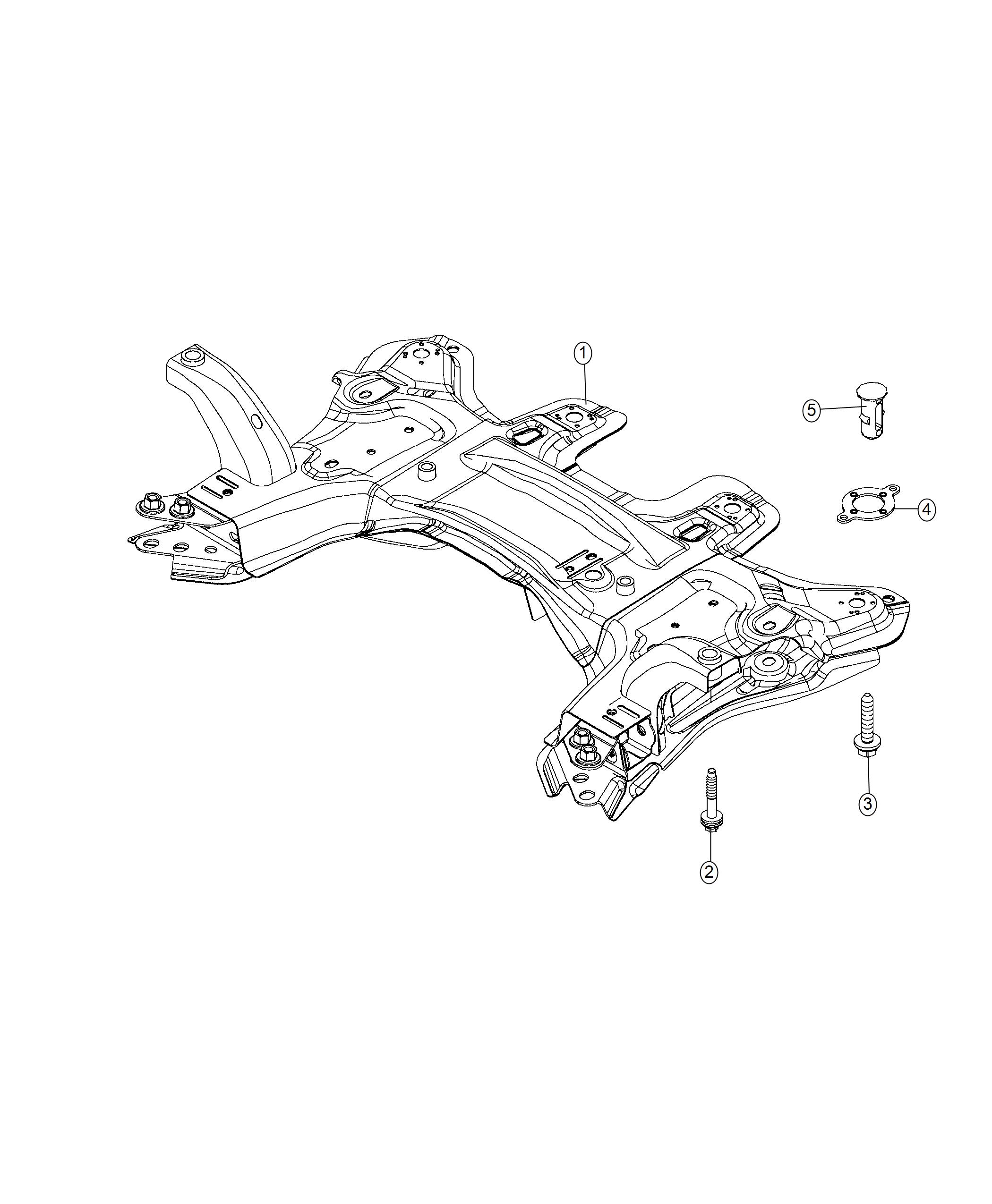 Diagram Front Cradle. for your Fiat 500X  