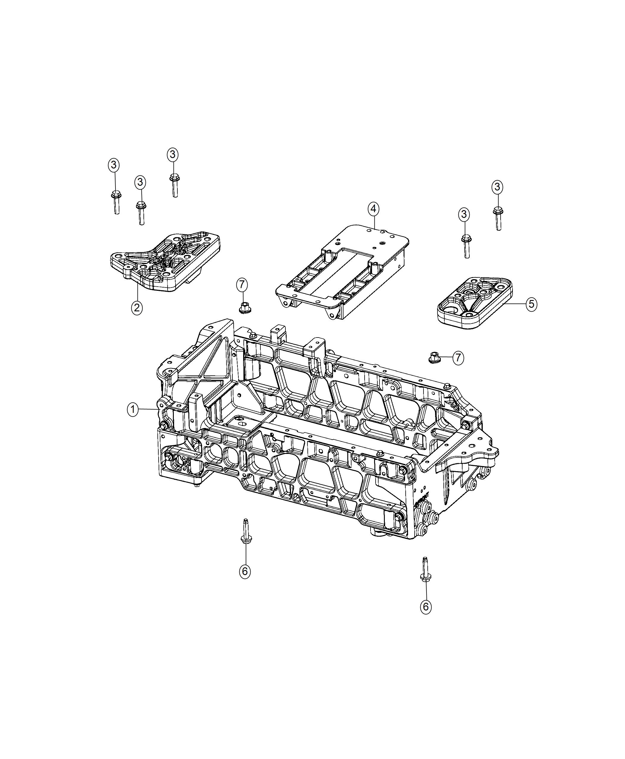 Diagram Powertrain Cradle. for your Jeep Wrangler  