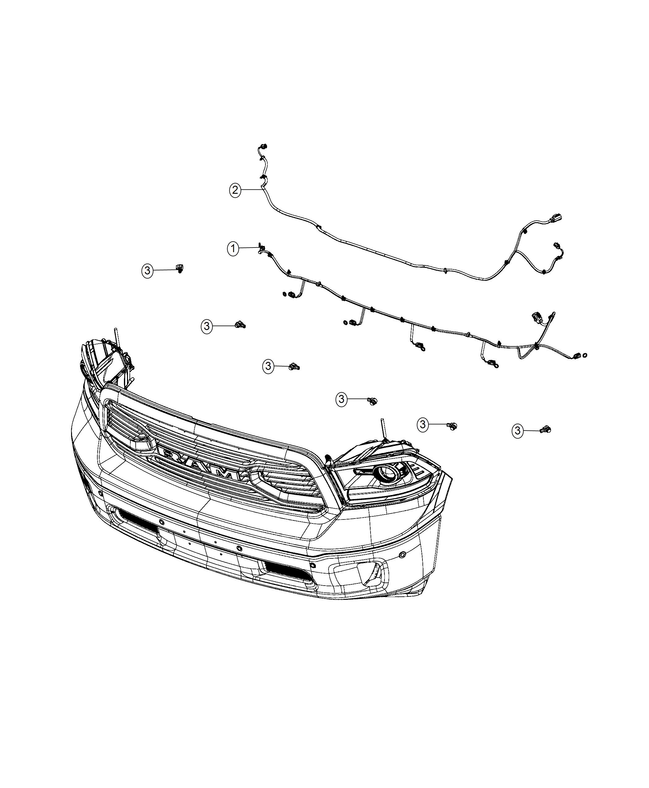 Diagram Wiring, Front Fascia. for your 2019 Ram 1500   