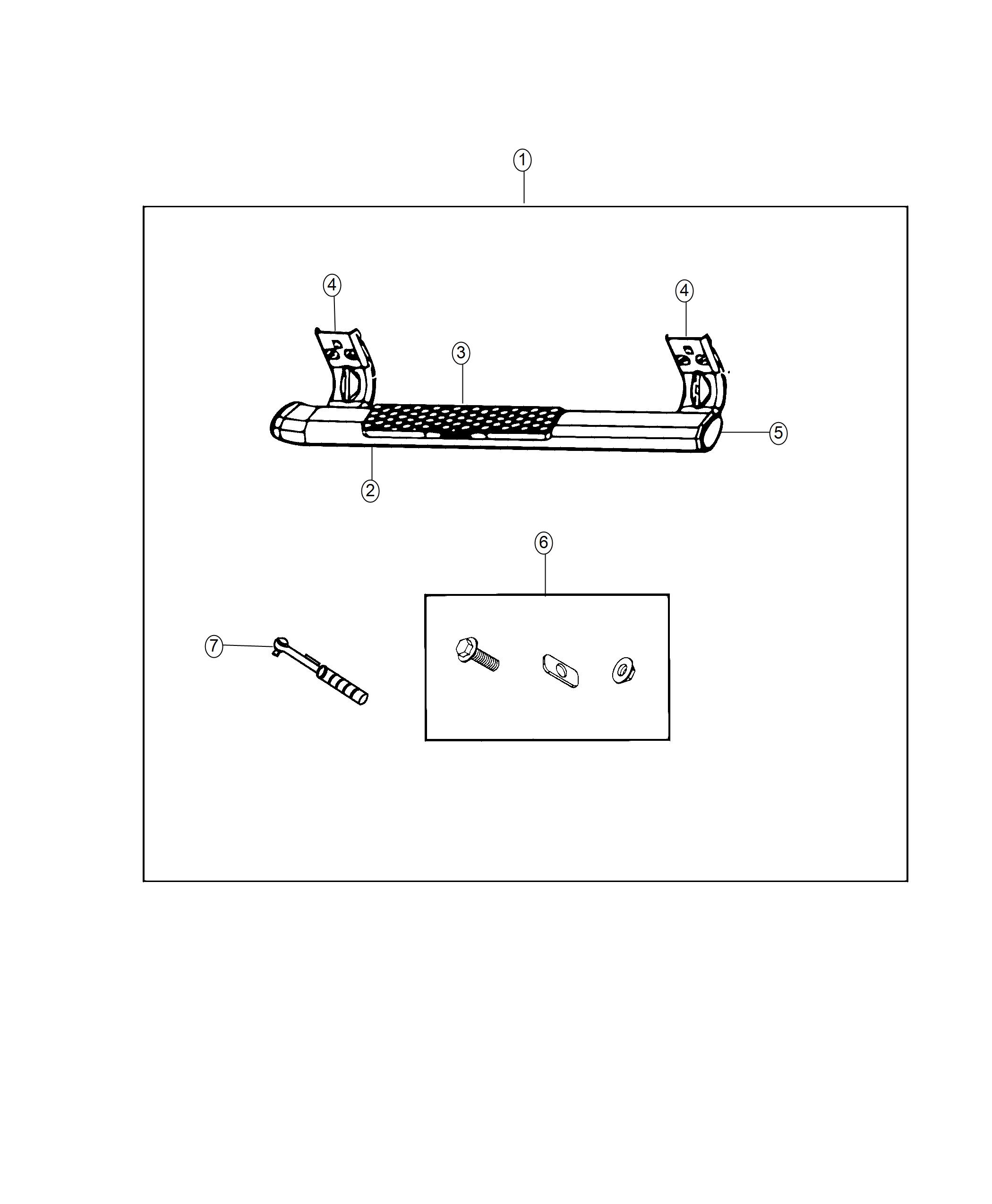 Diagram Step Kit, Tubular Side. for your 2019 Ram 1500   