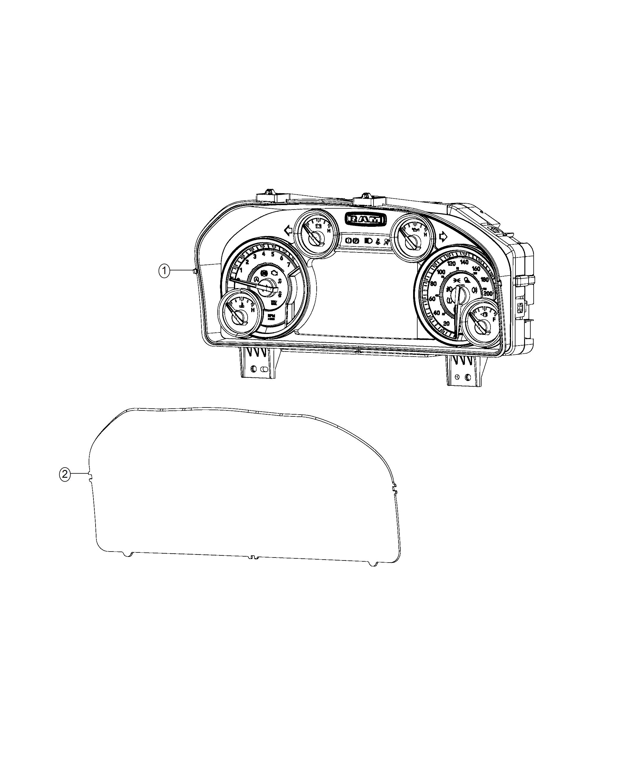 Cluster, Instrument Panel. Diagram