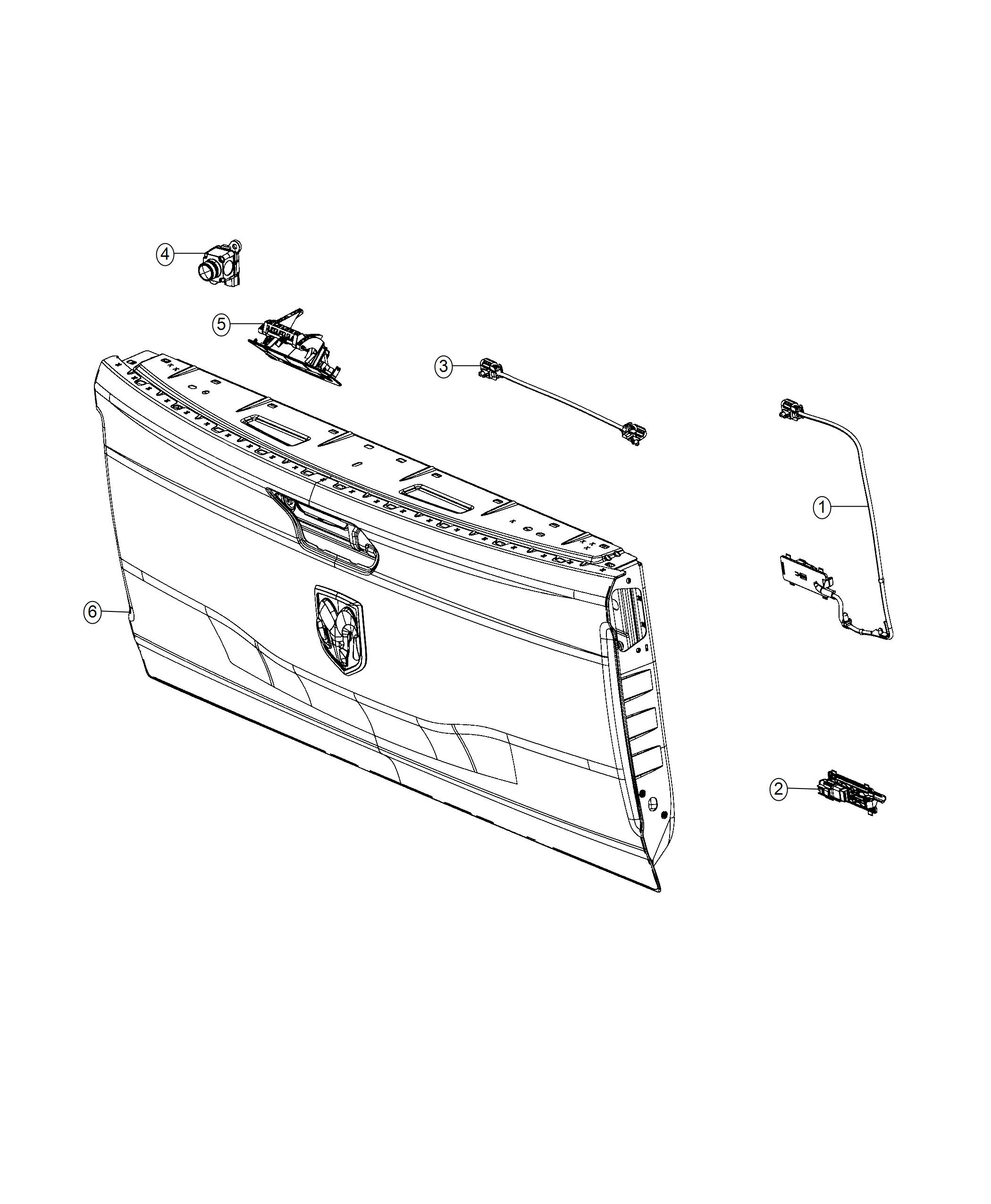 Diagram Camera, Parking Assist. for your 2019 Ram 1500   