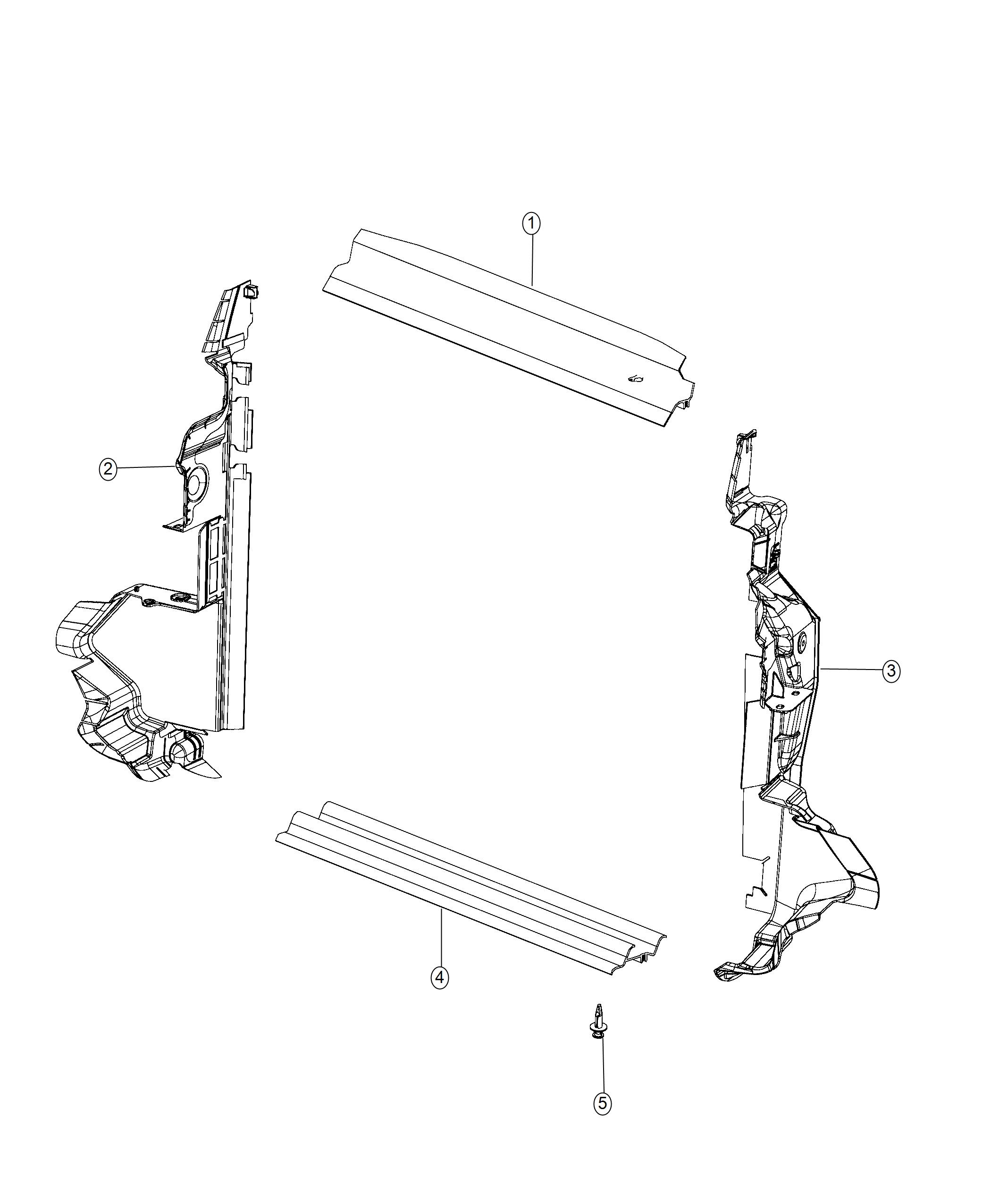 Diagram Radiator Seals, Shields, Baffles, and Shrouds. for your Chrysler 300 M 