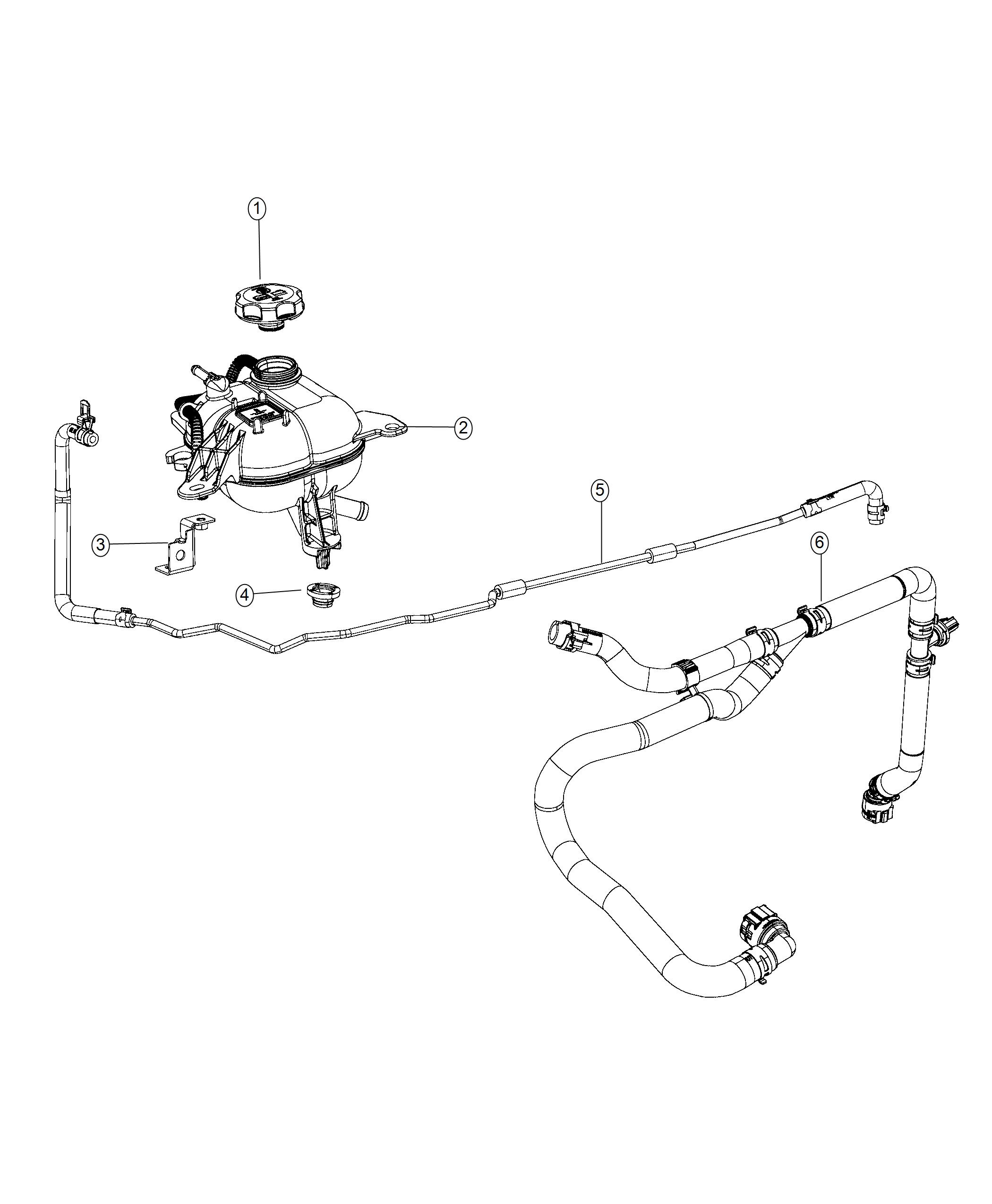 Diagram Reservoir Coolant Electronics And Related Parts. for your Chrysler