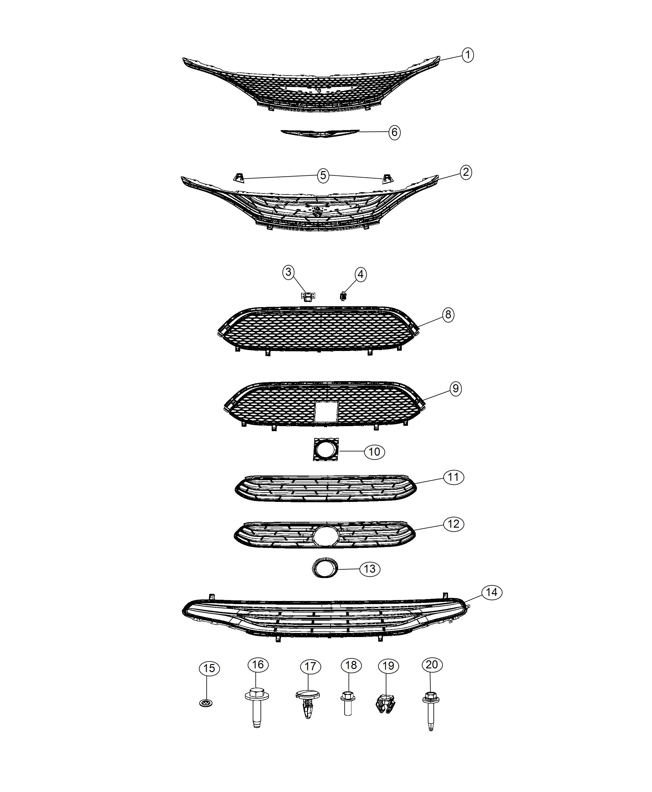 Diagram Grilles. for your Chrysler