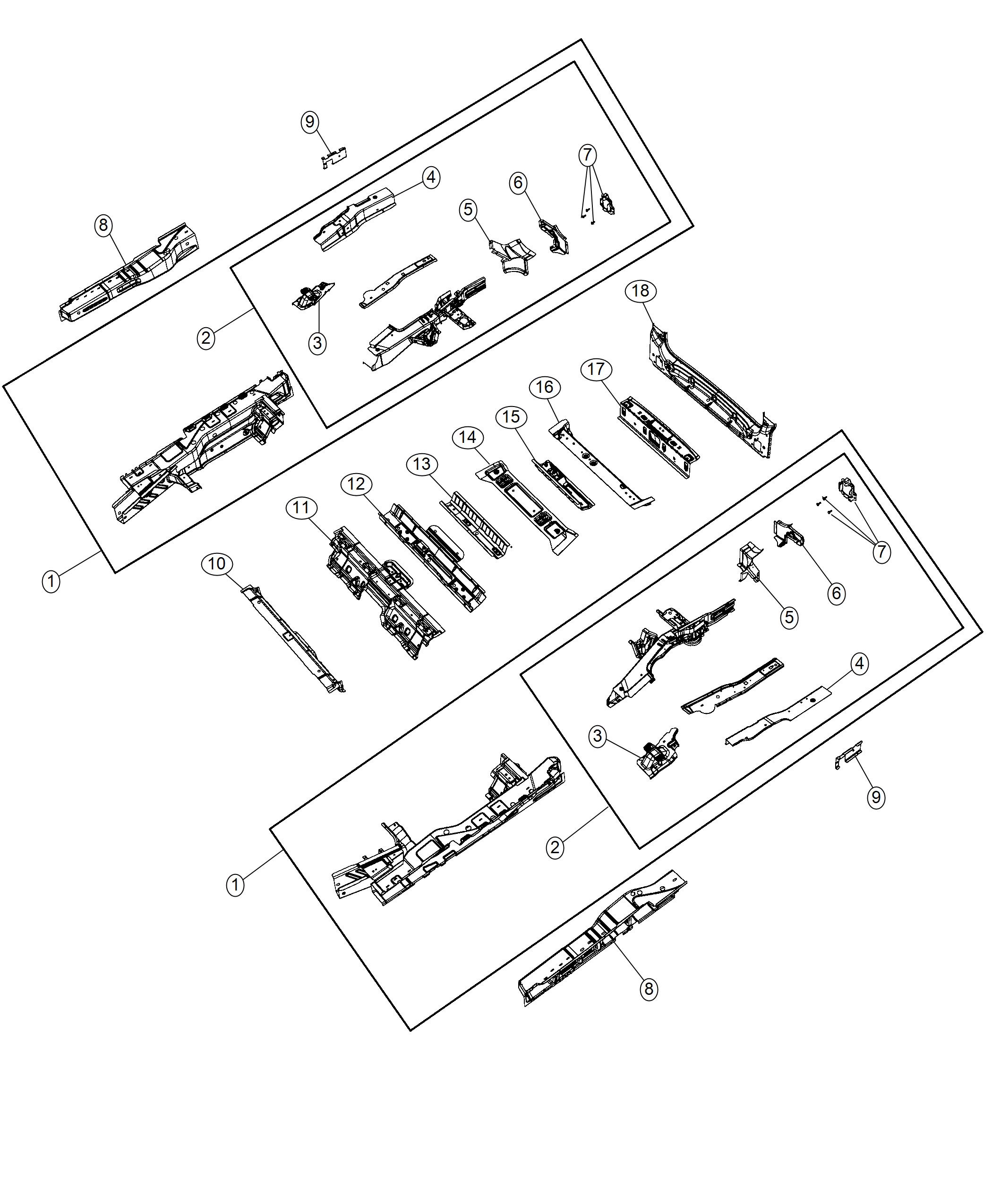 Diagram Floor Pan Attaching. for your Chrysler