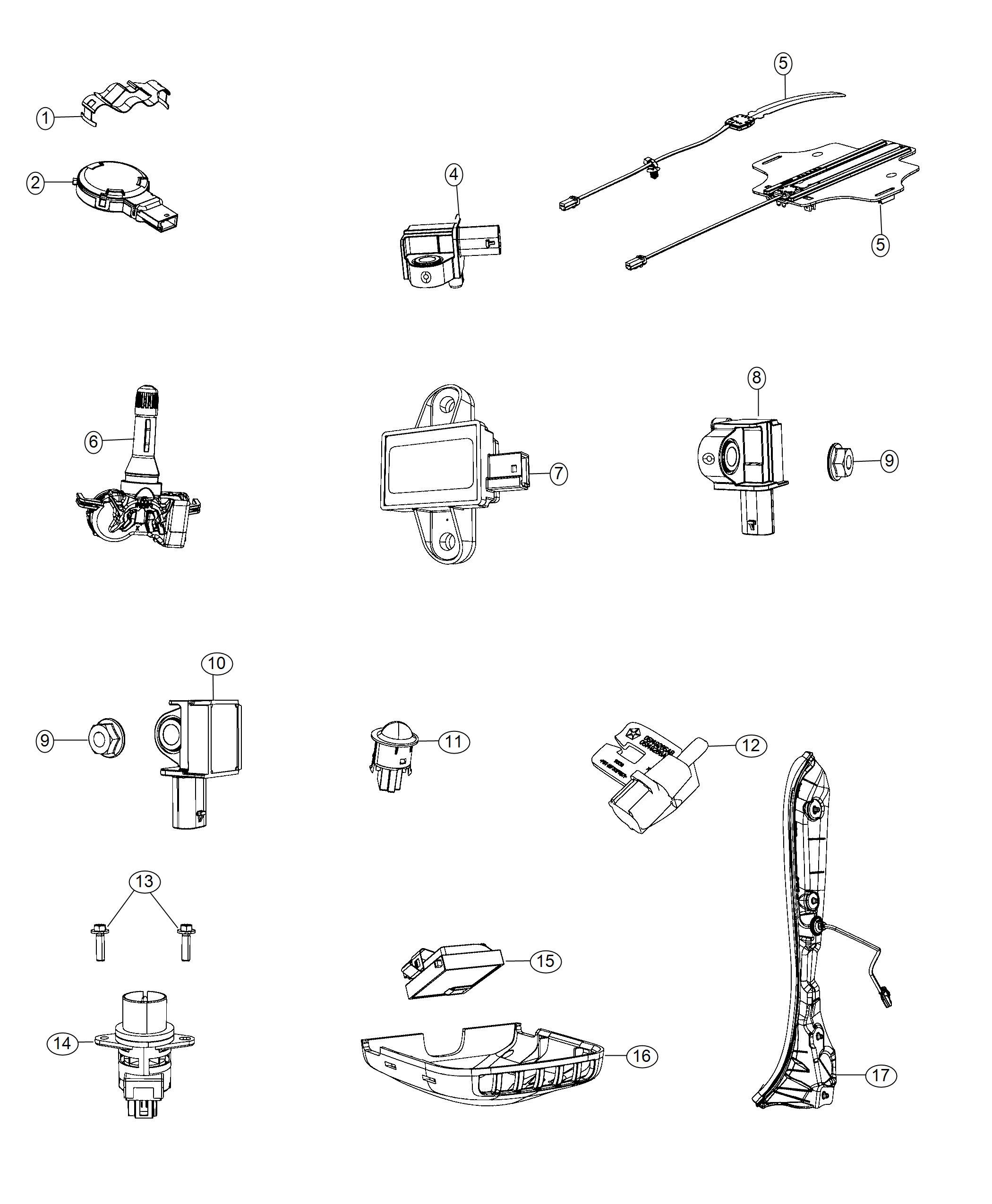 Diagram Sensors, Body. for your Jeep