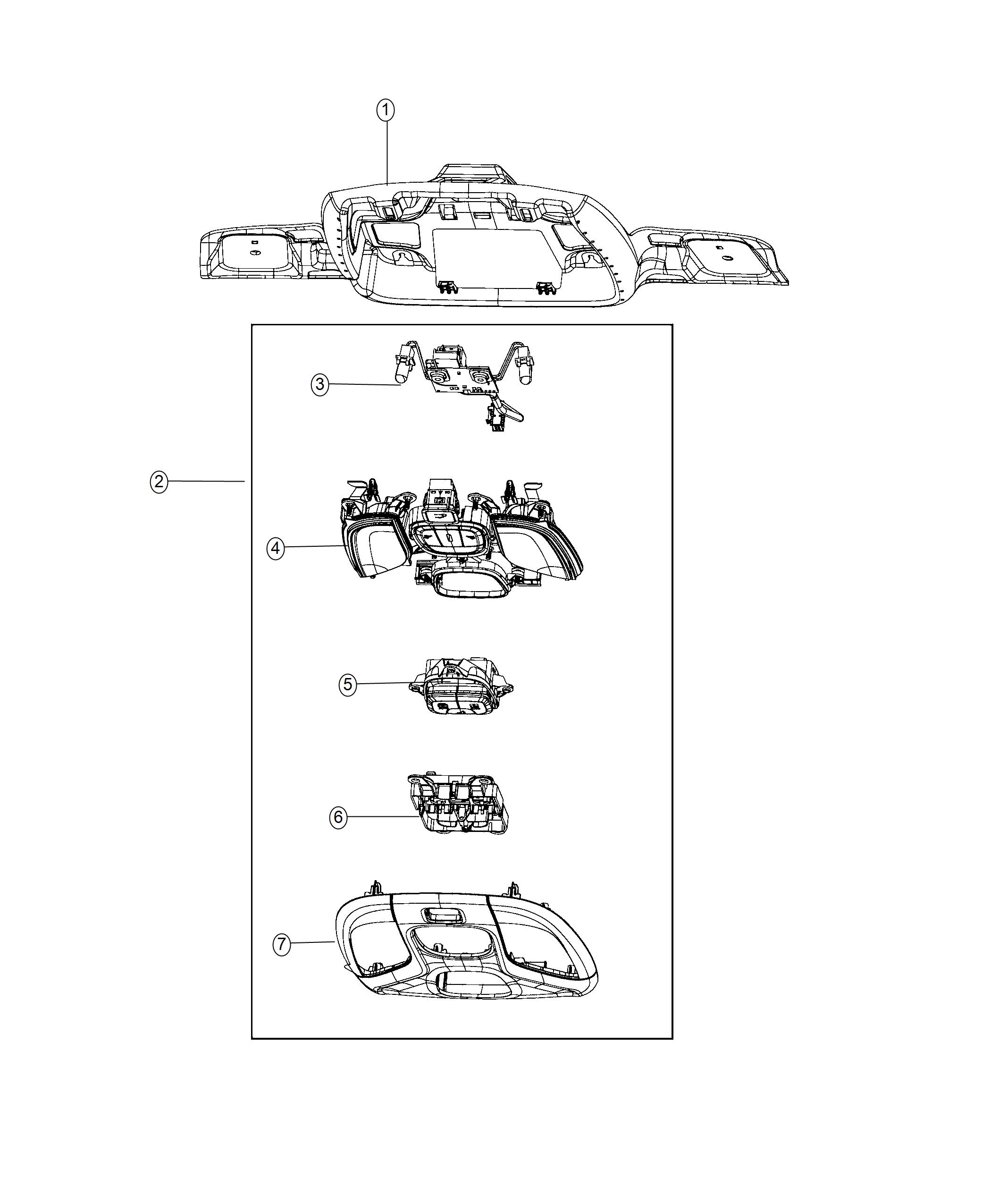 Diagram Overhead Console. for your Jeep Compass  