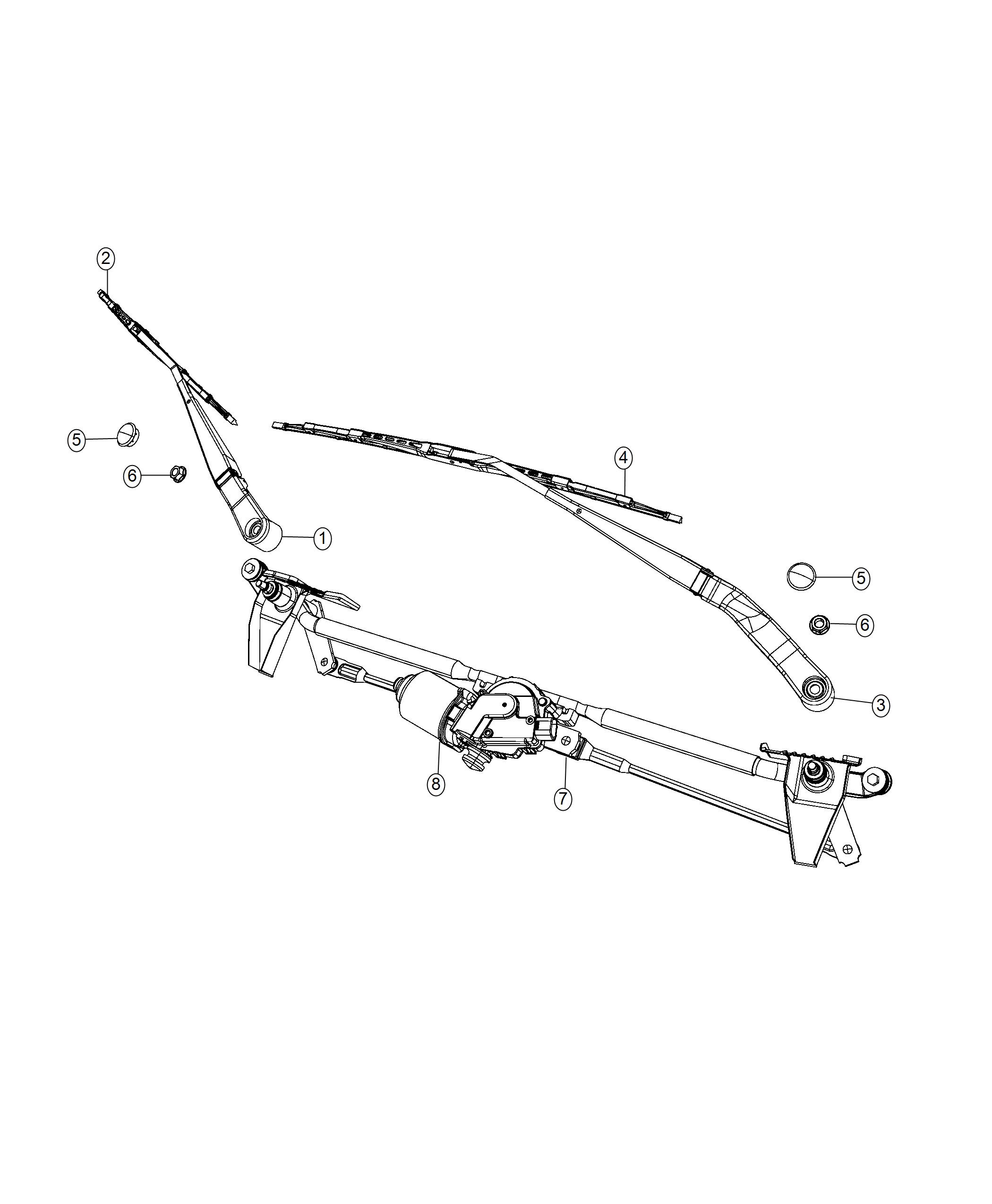 Diagram Front Wiper System. for your Chrysler 300  M