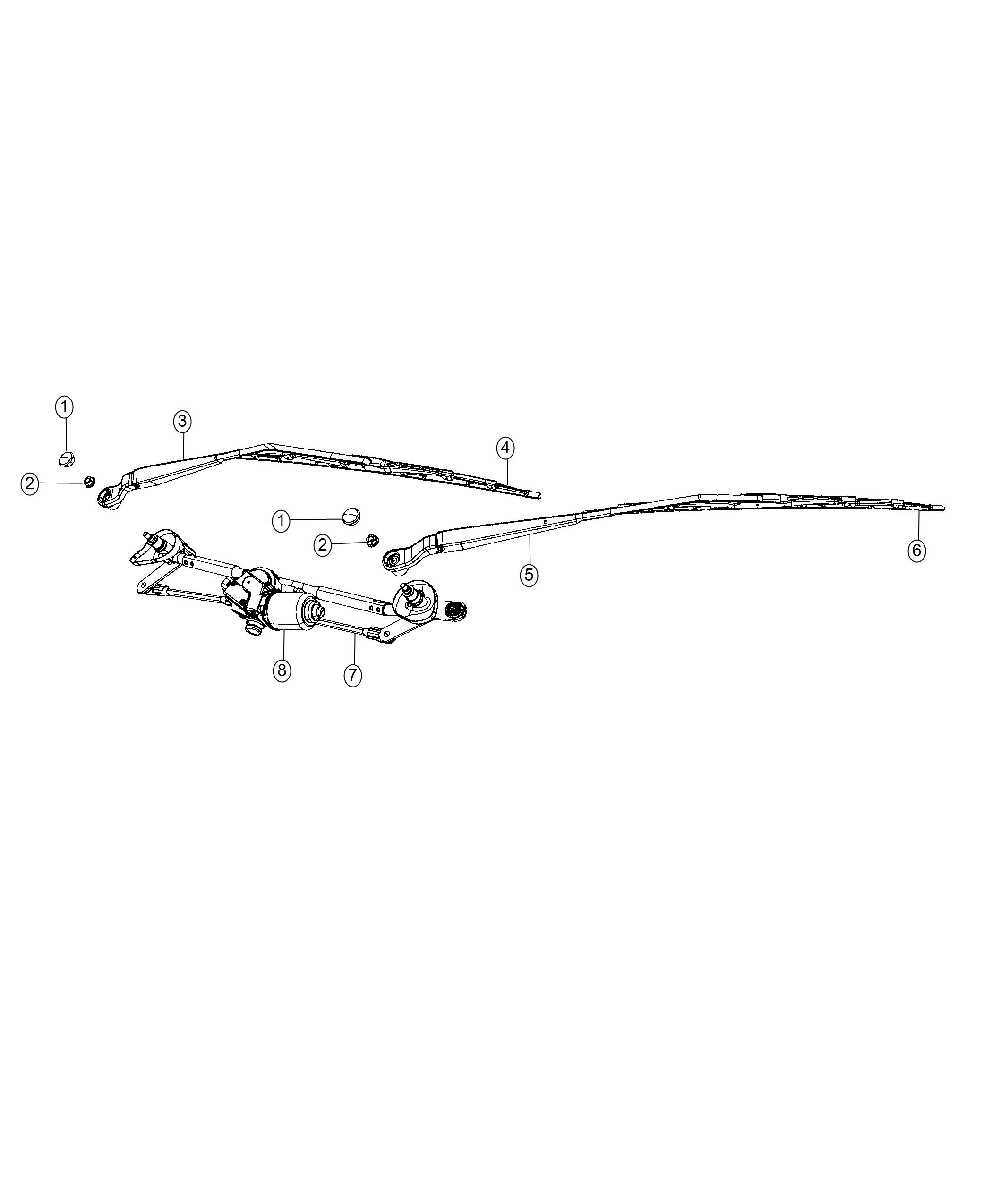 Diagram Front Wiper System. for your 2001 Chrysler 300  M 