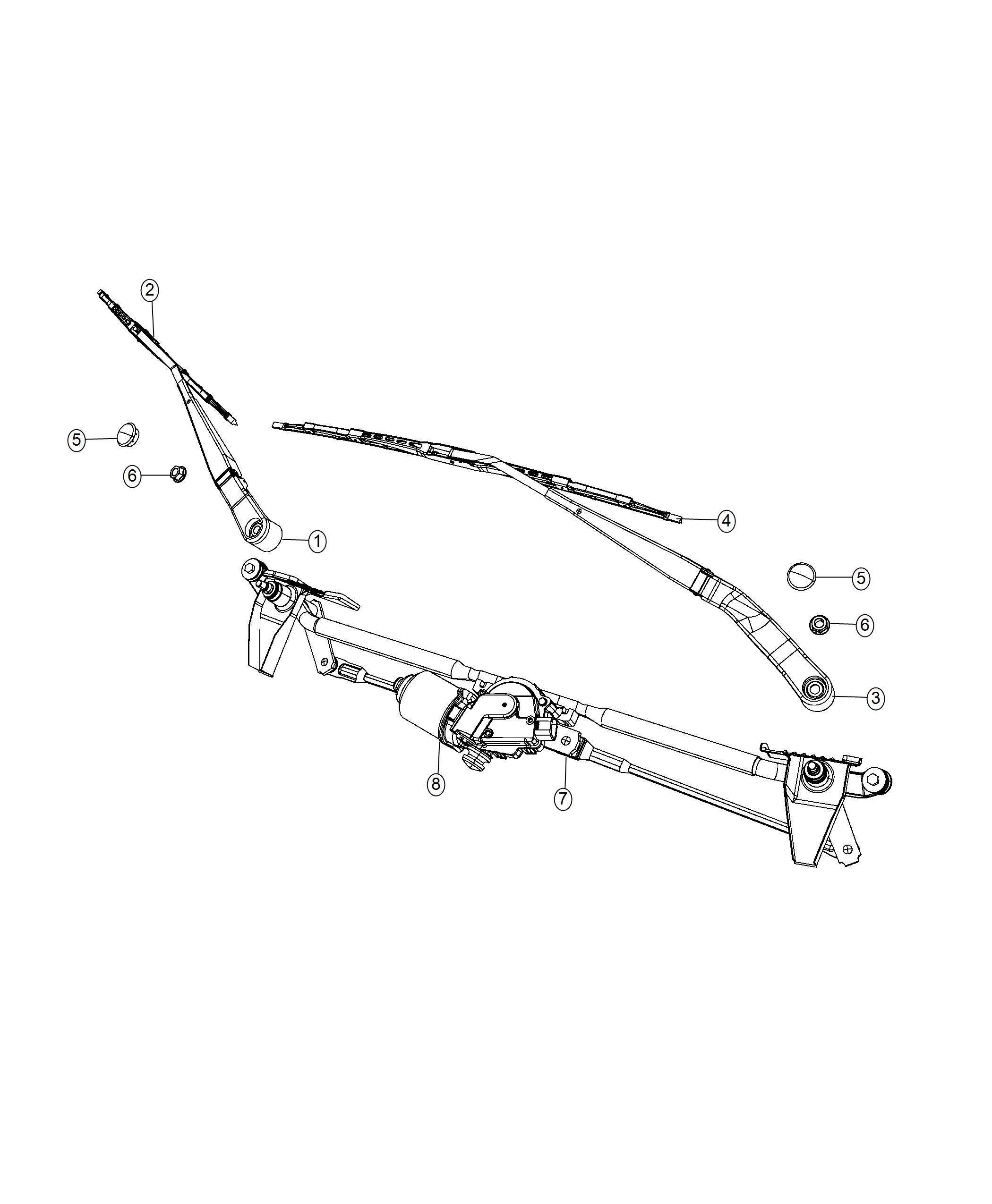 Diagram Front Wiper System. for your Chrysler 300  M