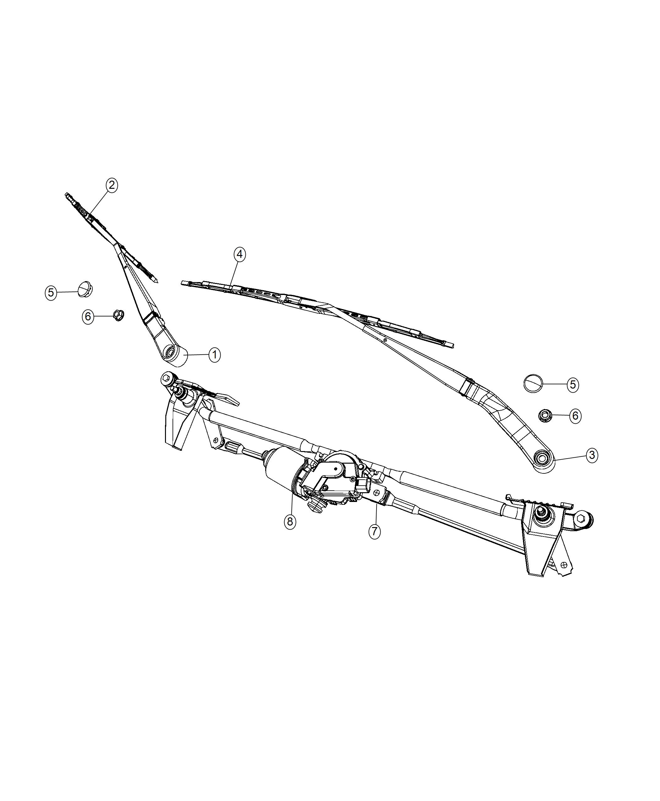 Diagram Front Wiper System. for your Chrysler 300  M