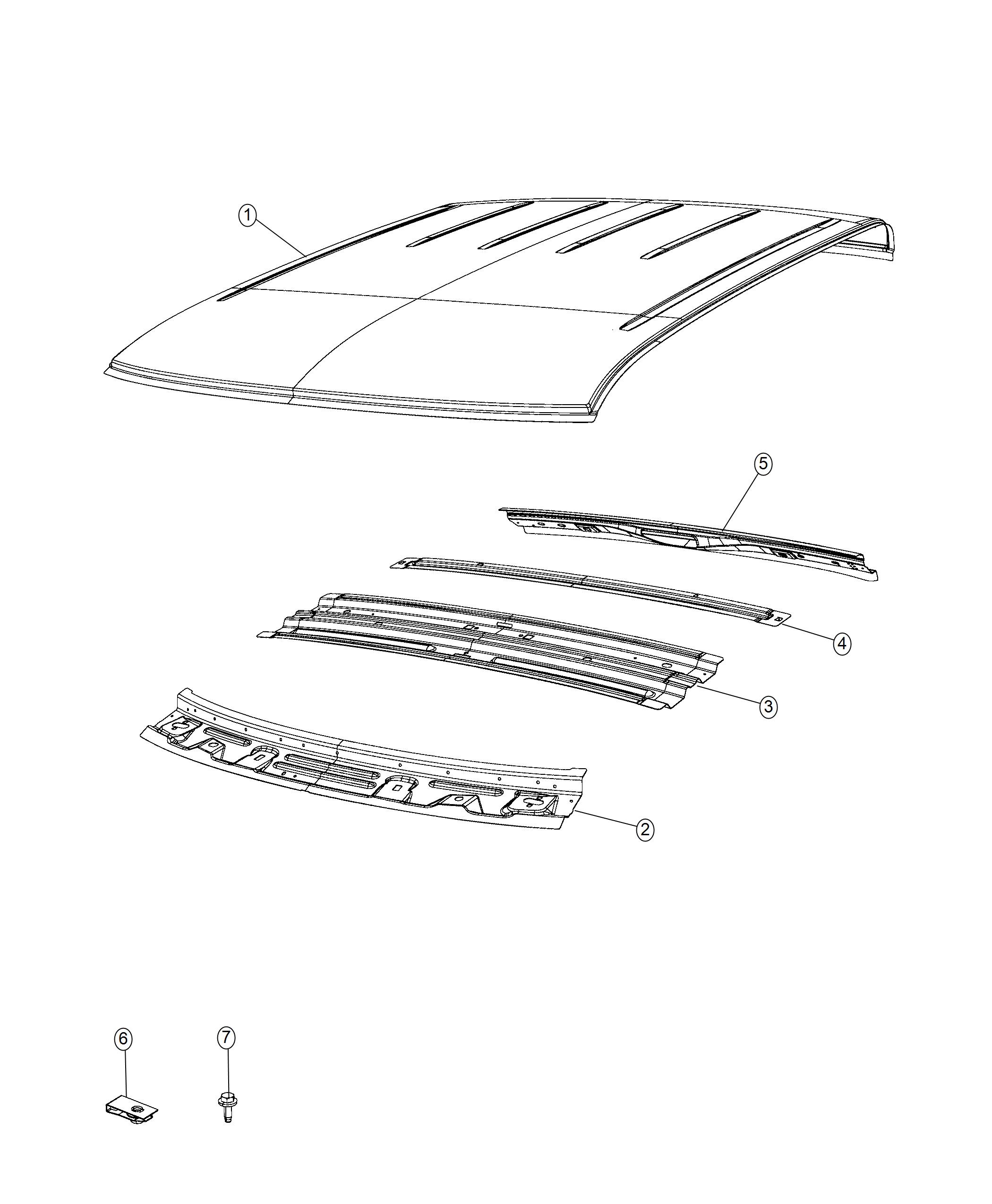 Diagram Panel , Roof. for your 2022 Ram 3500   