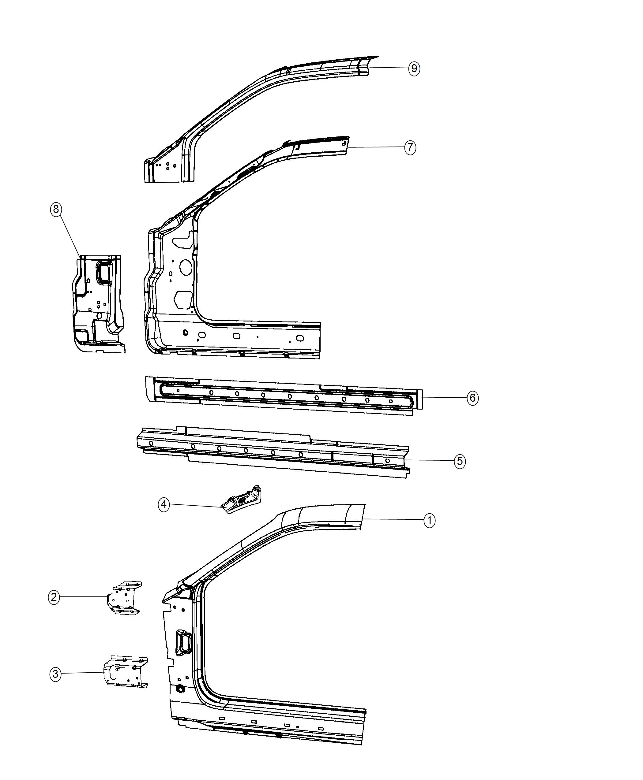Diagram Front Aperture Panel. for your Dodge