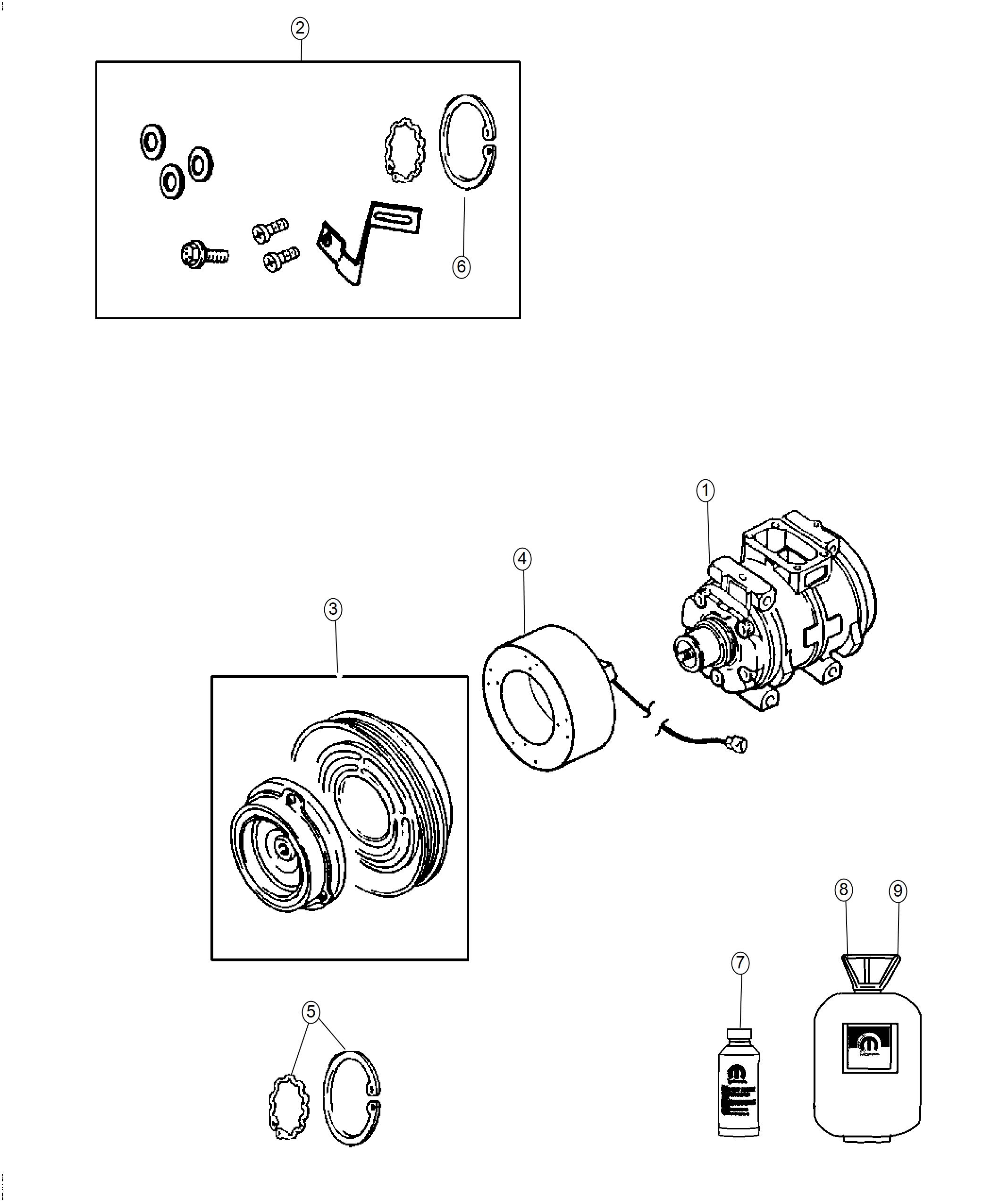 Diagram A/C Compressor. for your Chrysler 300 M 