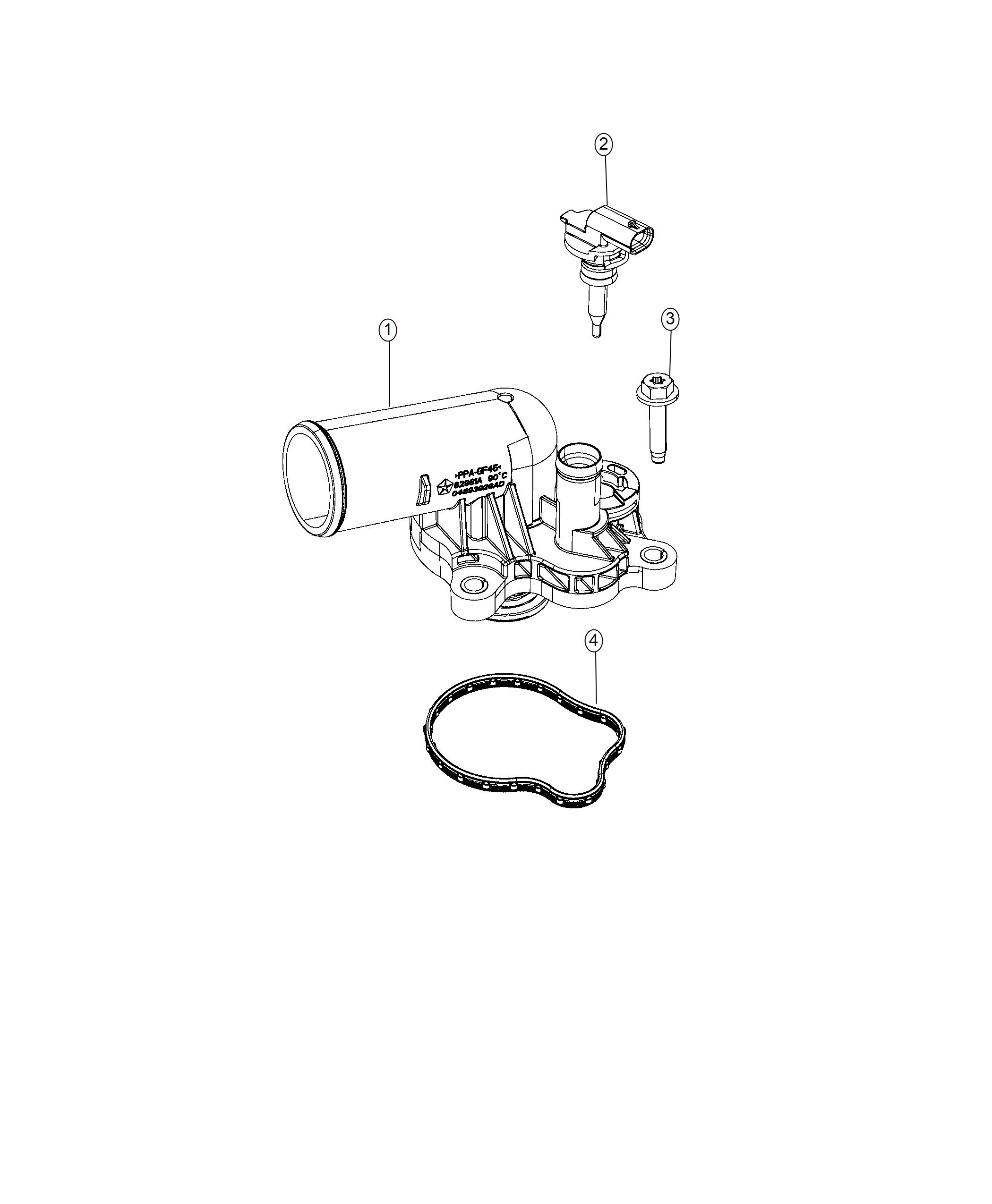 Diagram Thermostat And Related Parts. for your 1999 Chrysler 300  M 