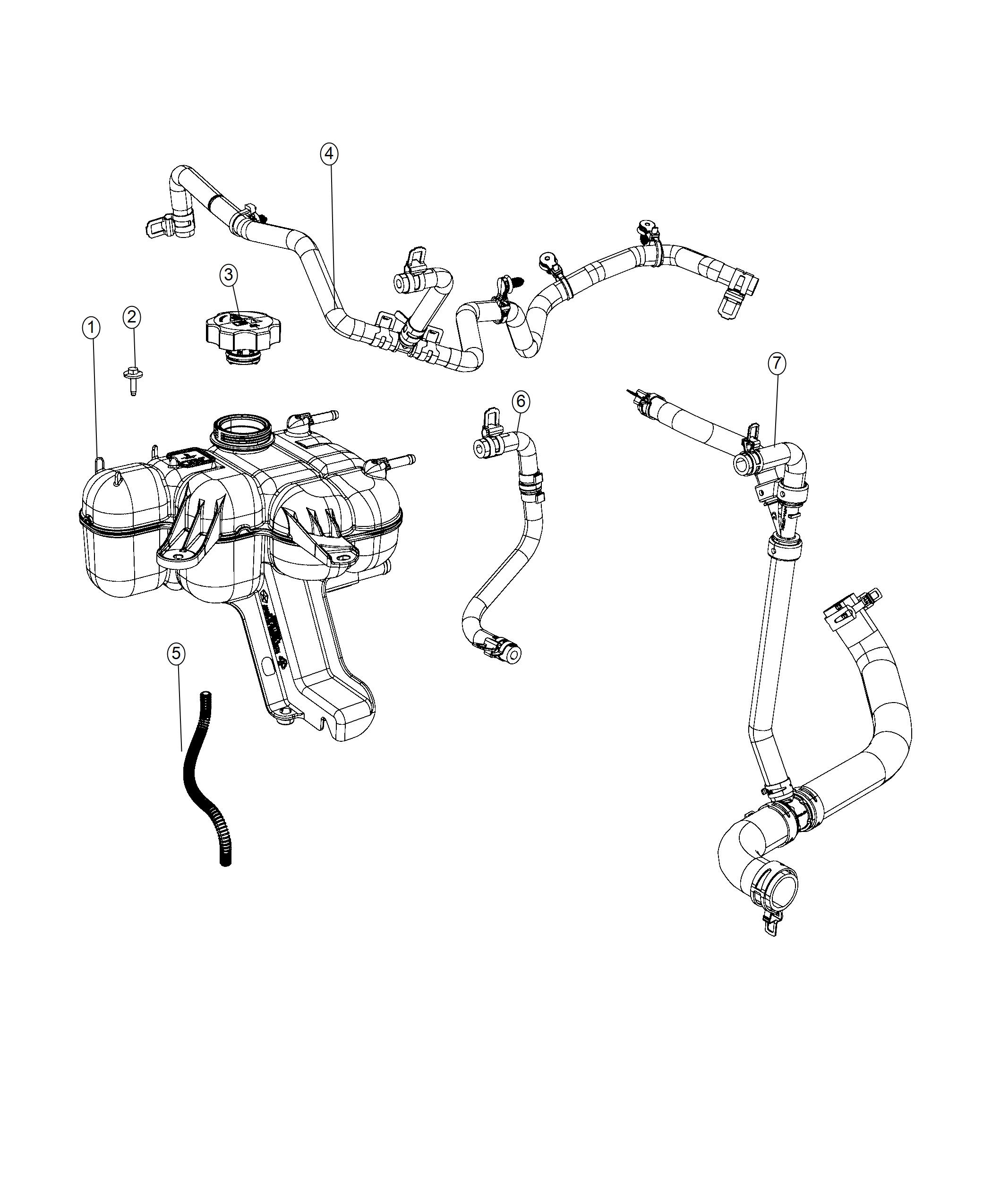 Coolant Recovery Bottle. Diagram