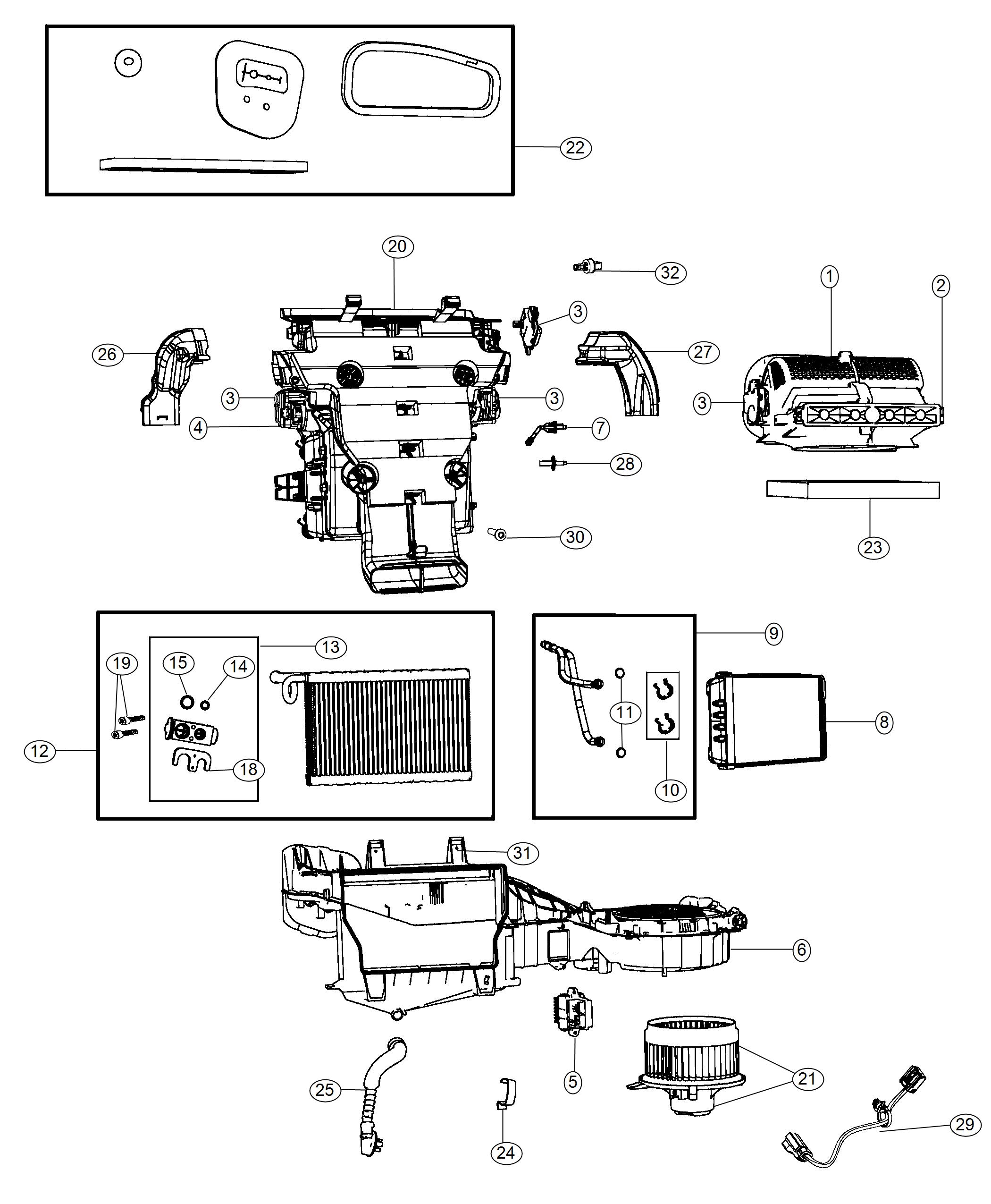 Diagram A/C and Heater Unit. for your Dodge