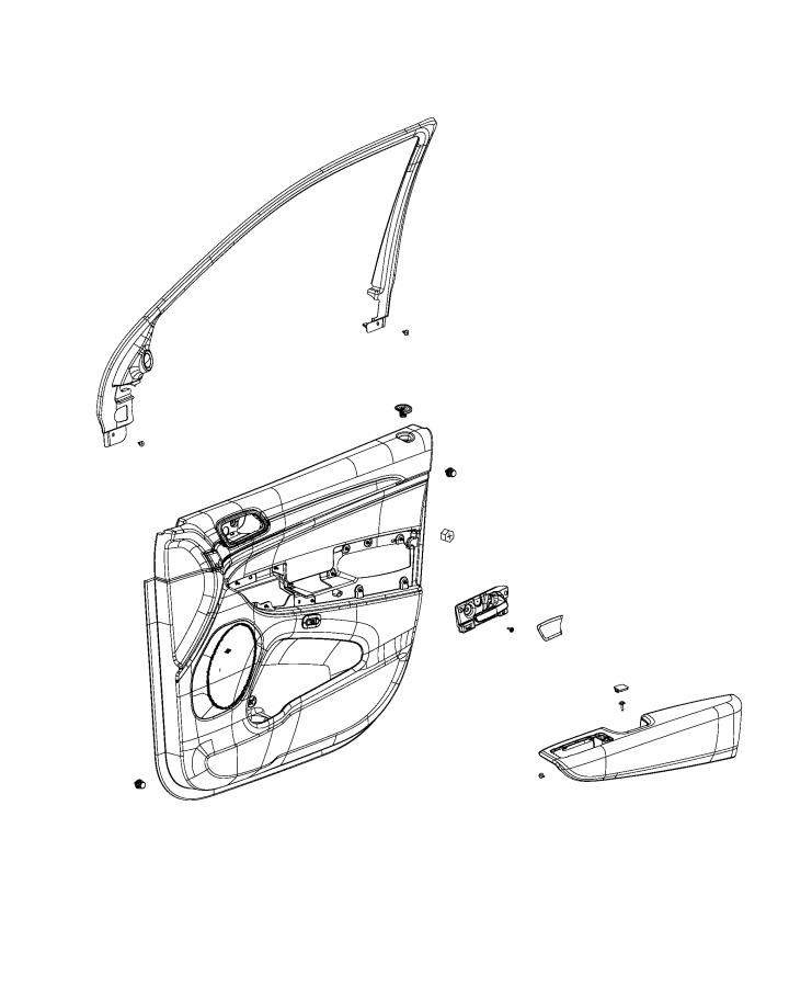 Diagram Front Door Trim Panels. for your 2018 Dodge Durango SPECIAL SERVICE 3.6L V6 AWD 