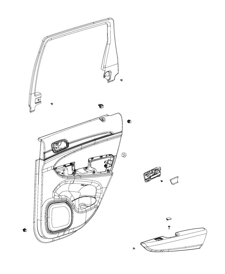 Diagram Rear Door Trim Panels. for your 2019 Dodge Durango   