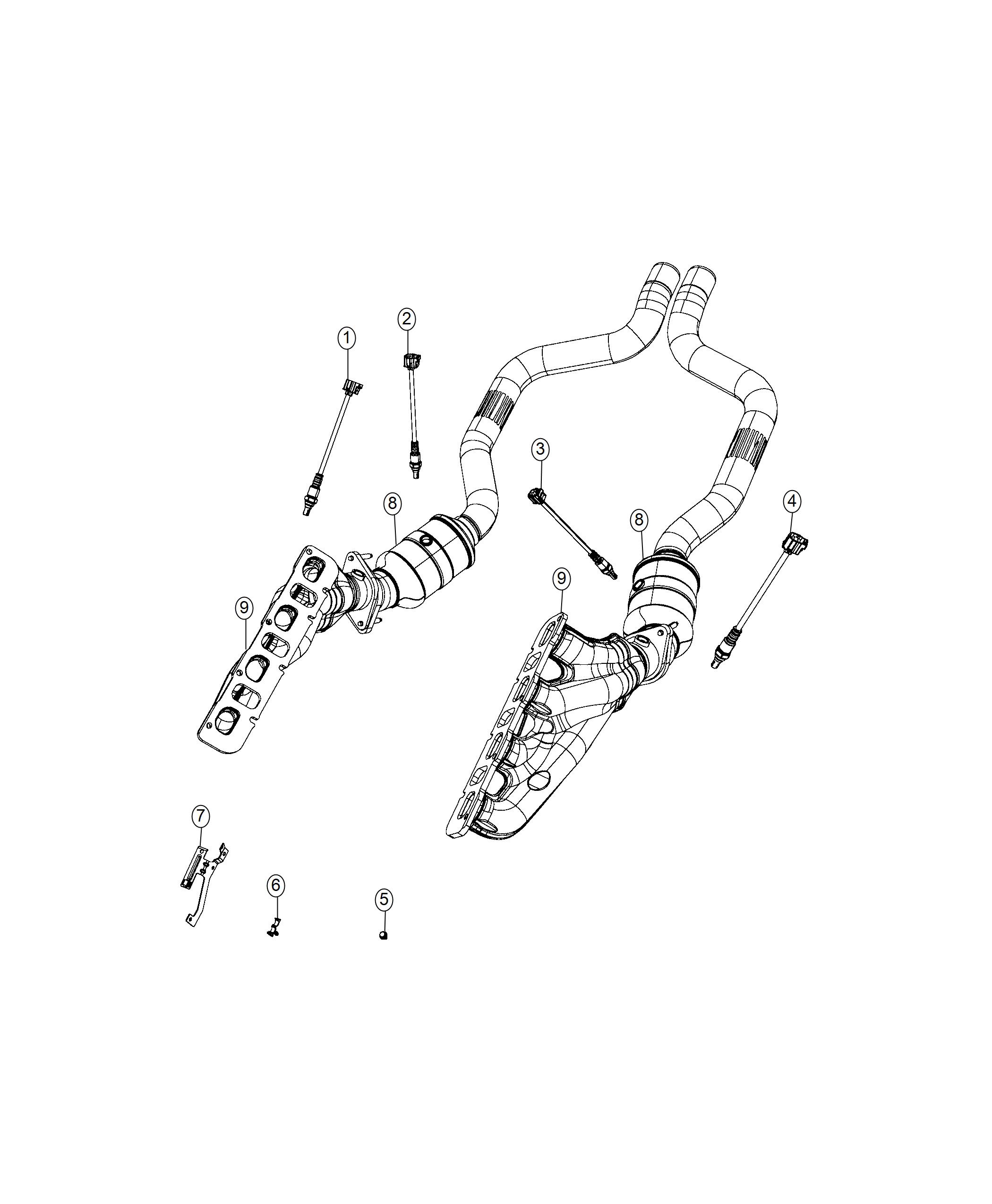 Diagram Sensors, Oxygen. for your 2003 Chrysler 300  M 