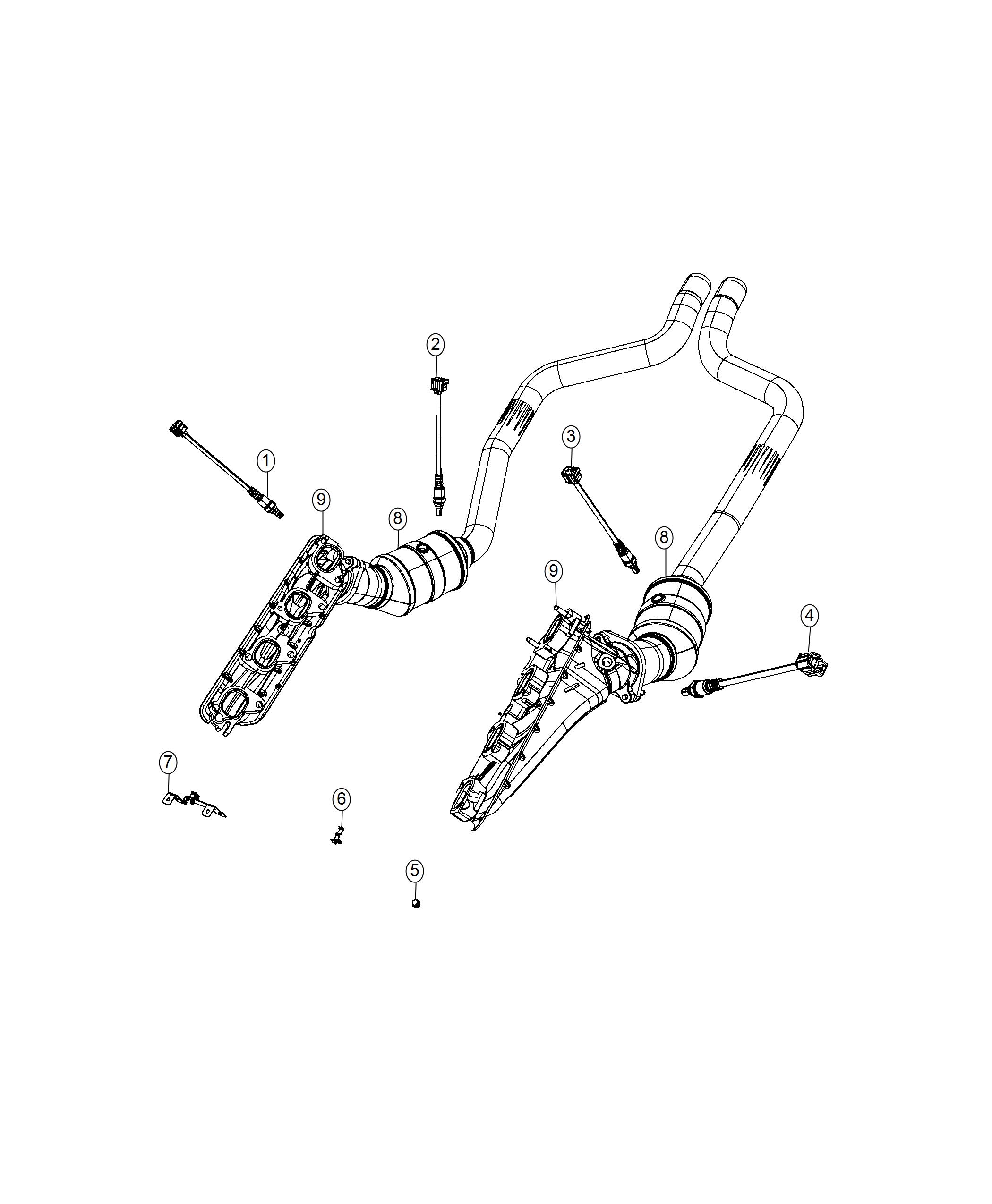 Diagram Sensors, Oxygen. for your 2014 Dodge Avenger   