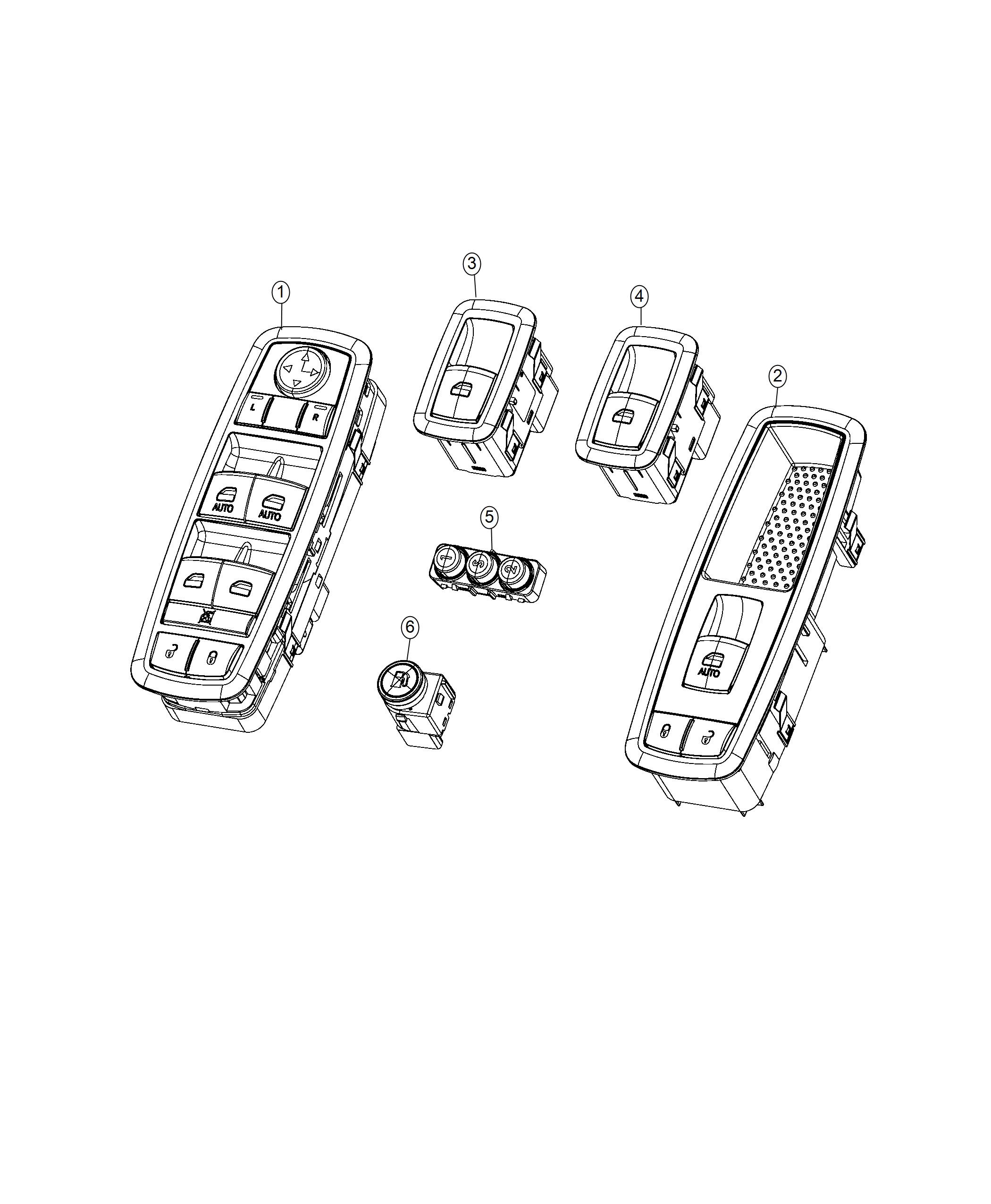 Diagram Switches, Doors and Deck Lid. for your Dodge