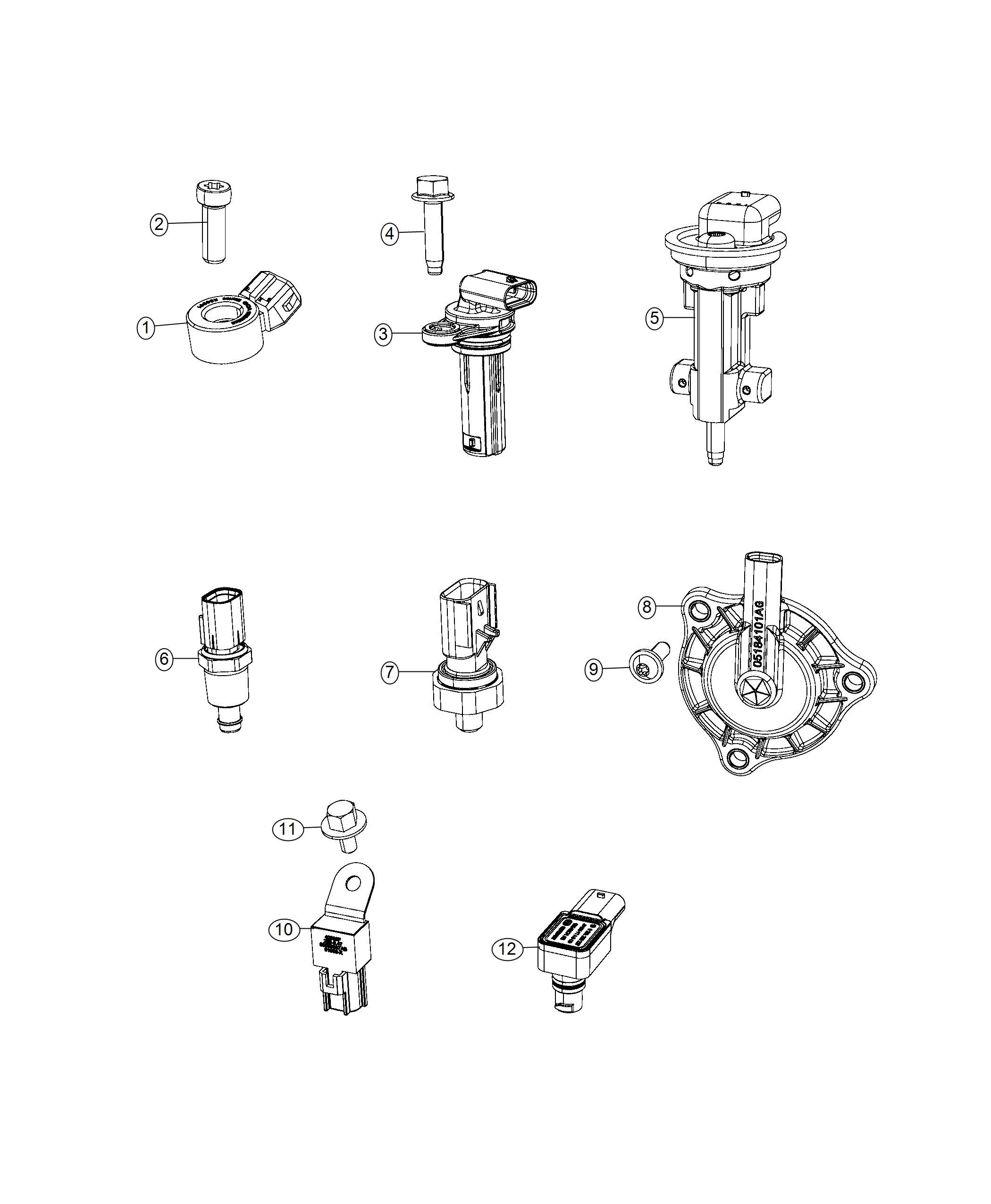 Diagram Sensors, Engine. for your Chrysler