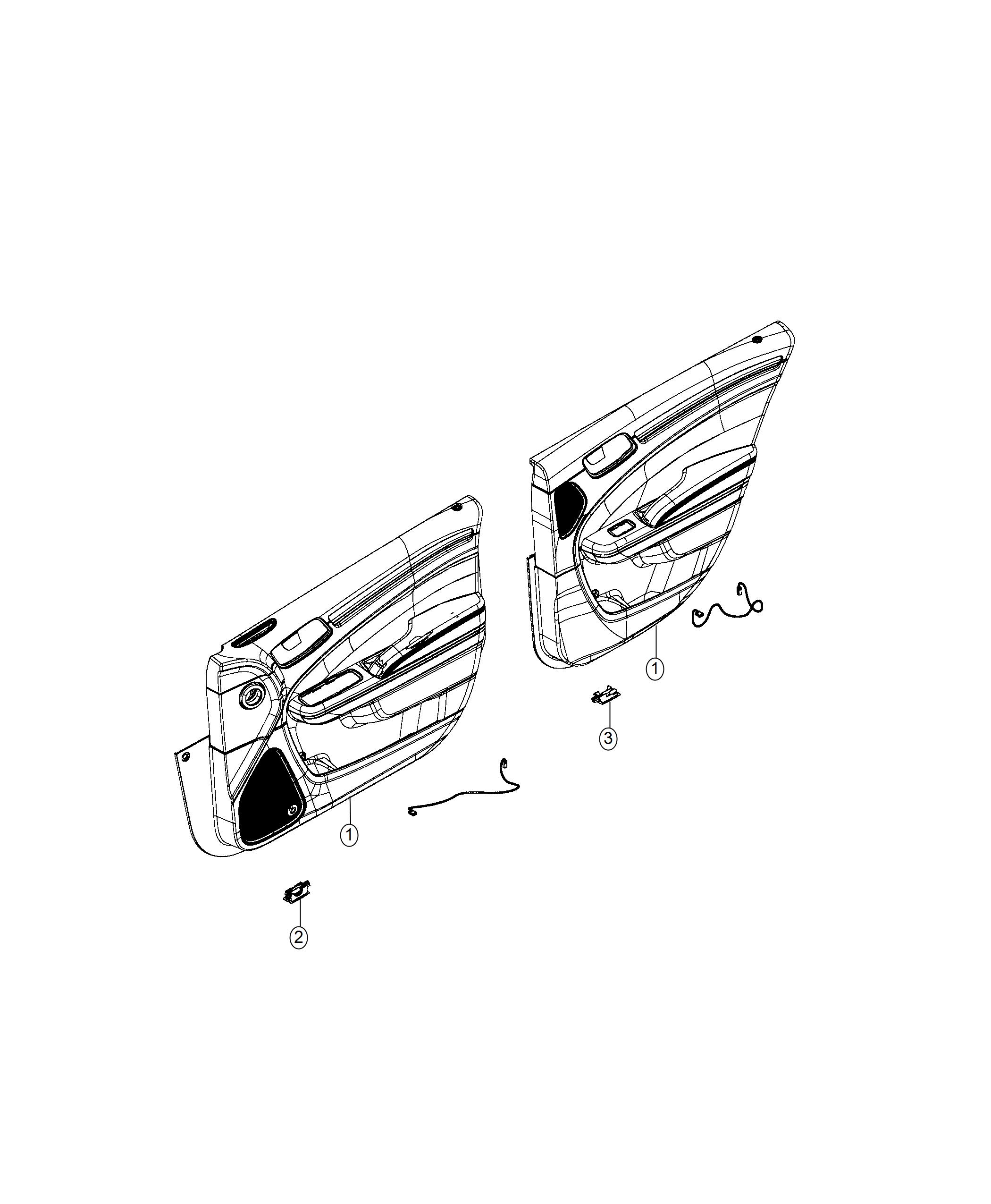 Full size assembly image of Lamps. Door Panel Lamps. (1/1)