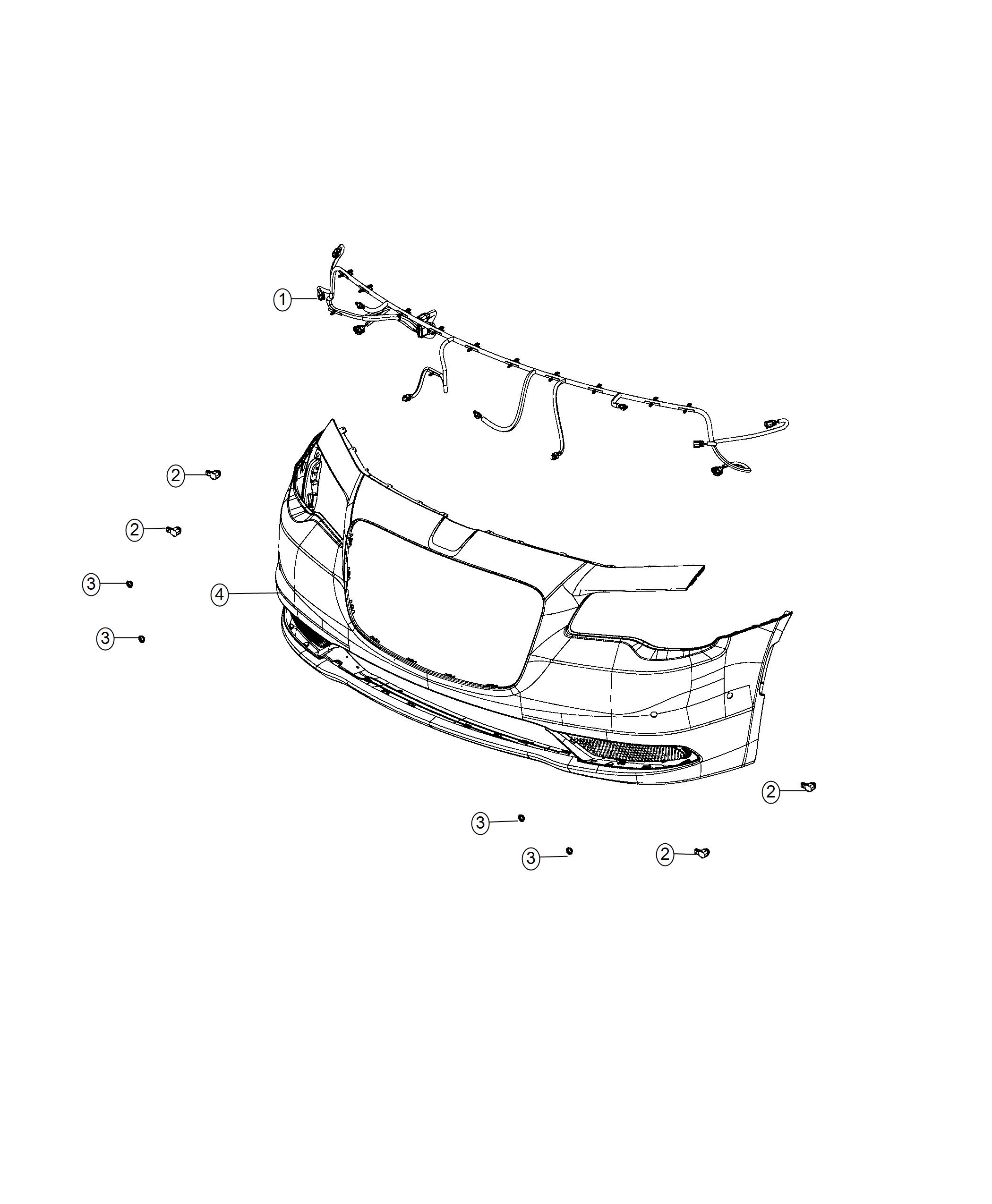 Diagram Sensors, Front Park Assist. for your Chrysler 300  