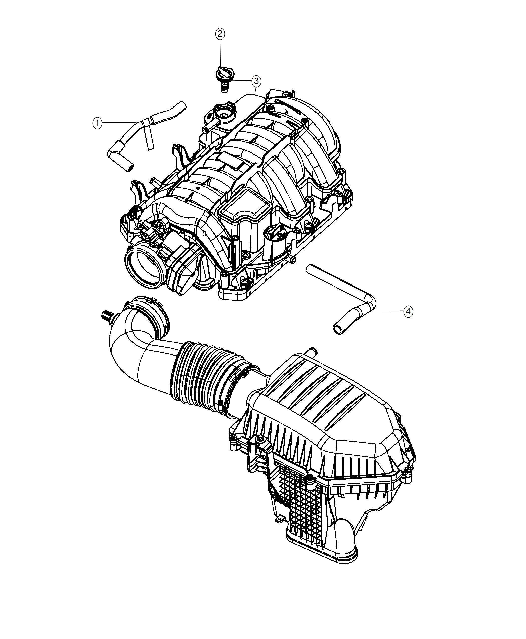 Diagram Crankcase Ventilation 5.7L. for your 2019 Dodge Charger   