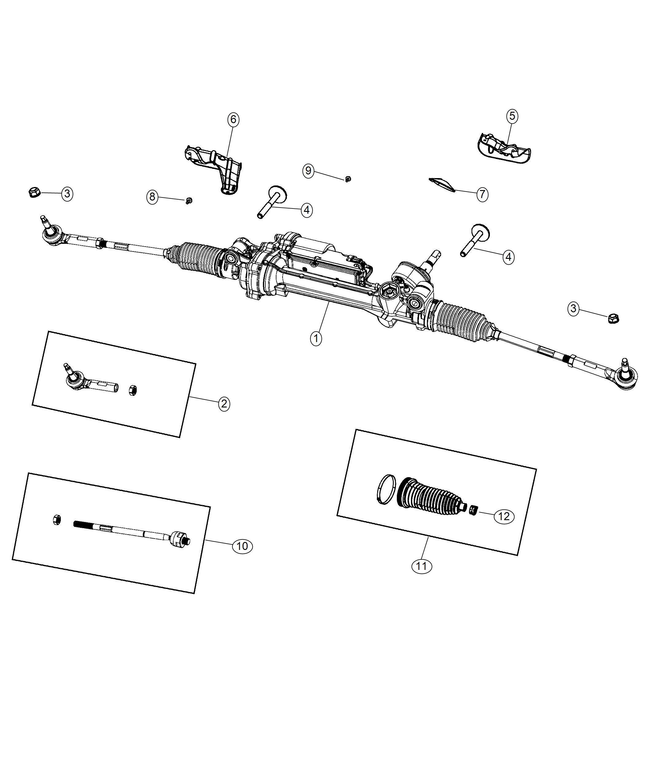 Diagram Gear Rack and Pinion. for your 2004 Chrysler 300  M 