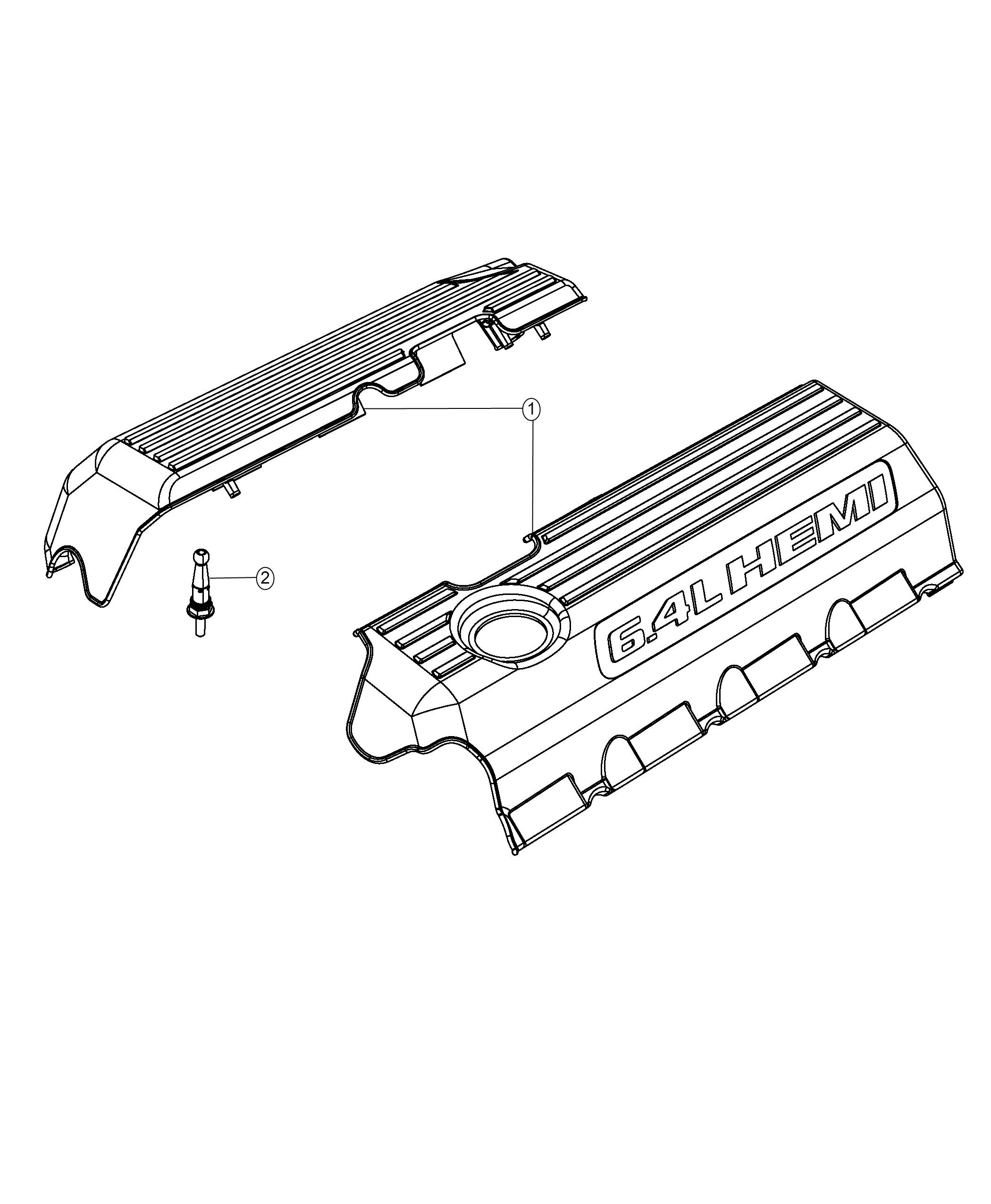 Diagram Engine Covers And Related Parts 6.4L. for your Dodge